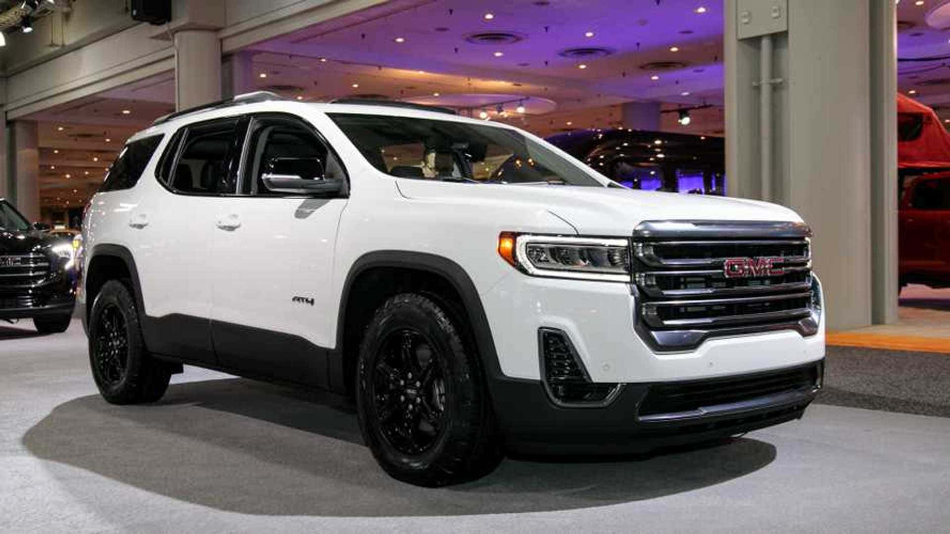 GMC Acadia, white, black trim, Full HD Desktop Wallpaper