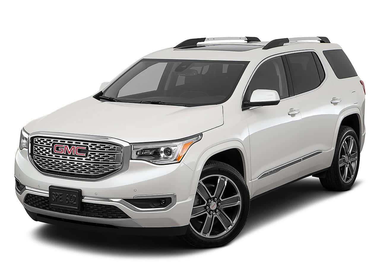 GMC Acadia, white, black roof rails, HD Desktop Wallpaper