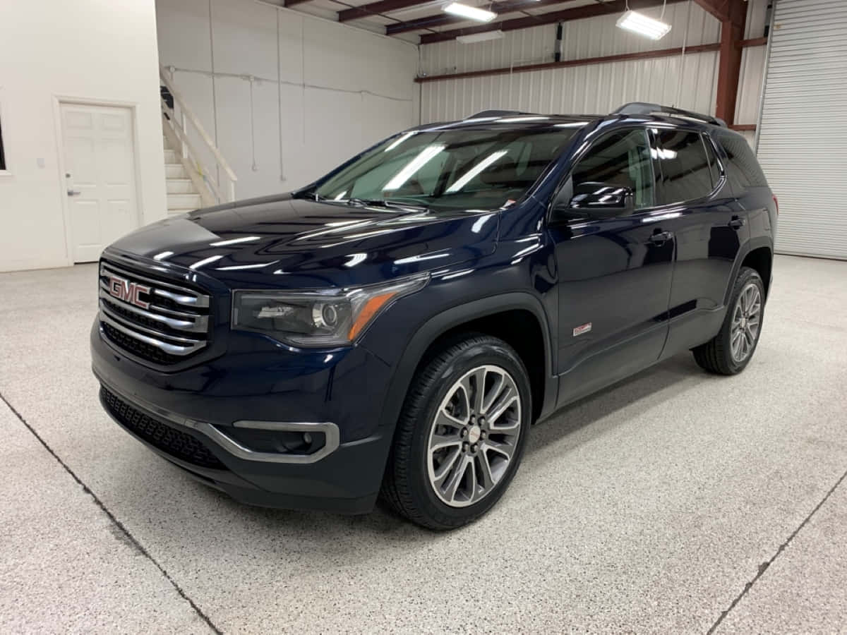 GMC Acadia, dark blue, glossy, SD Desktop Wallpaper