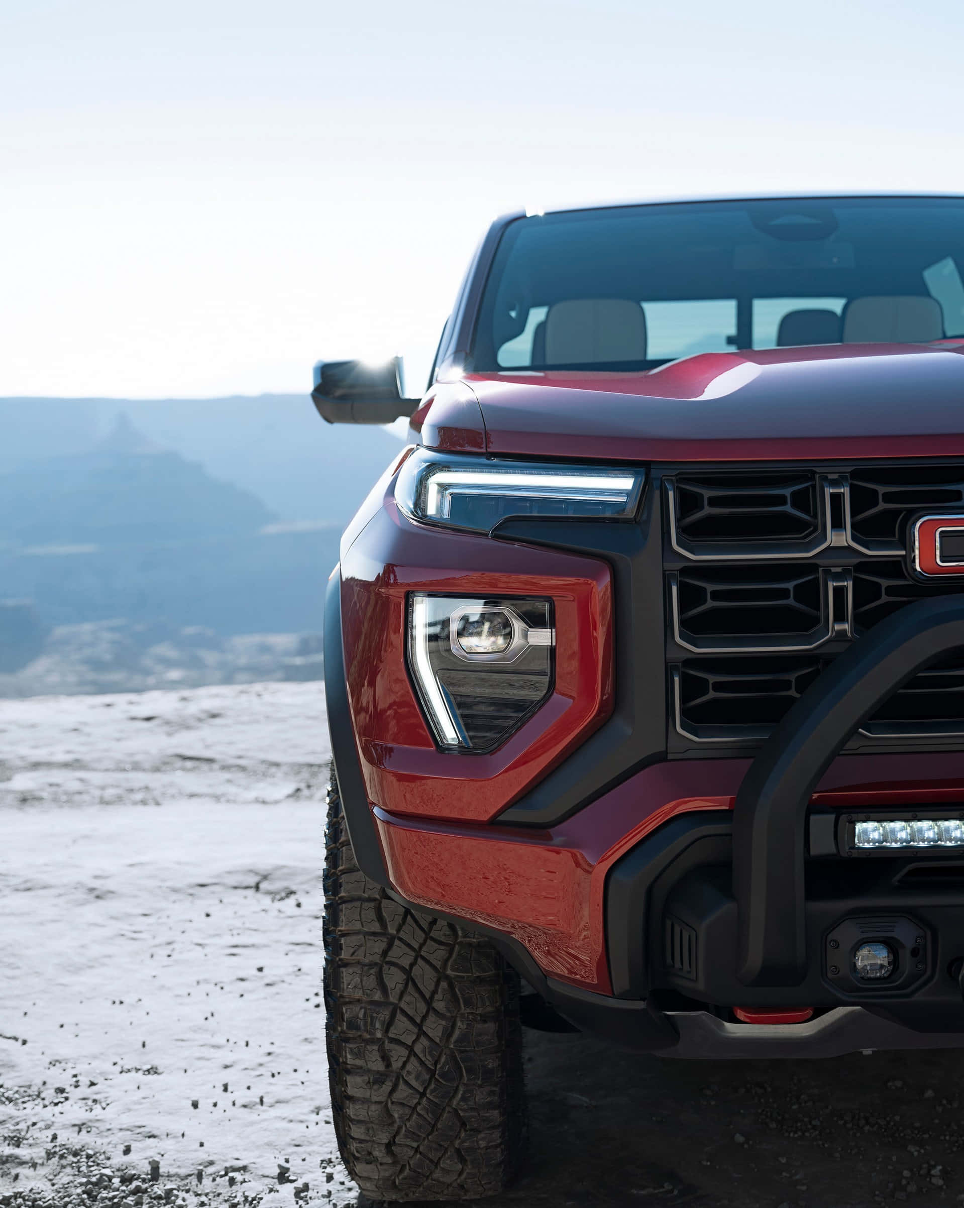 GMC Canyon, red, off-road truck, Full HD Phone Wallpaper