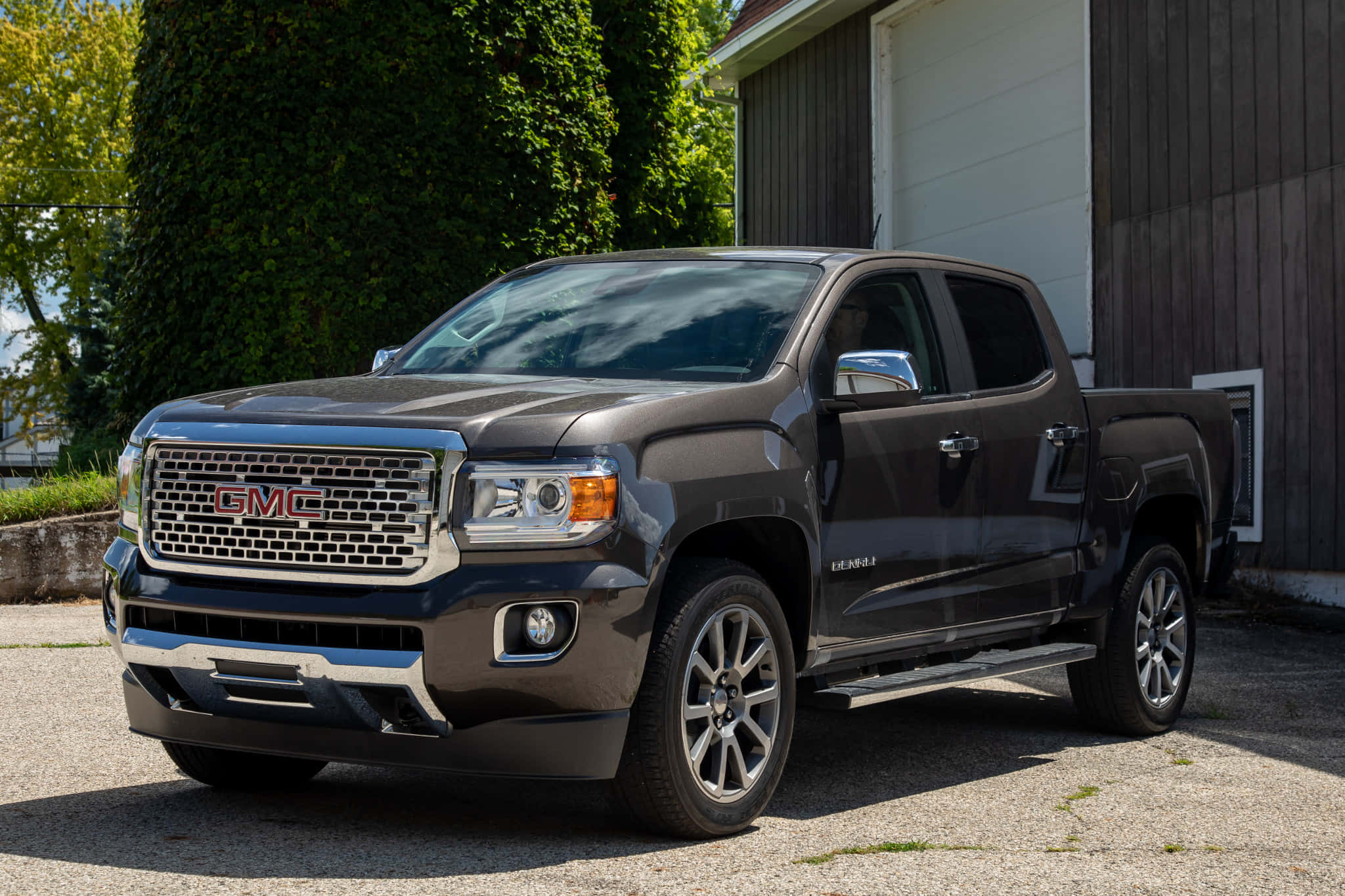 GMC Canyon, dark gray, gravel, Full HD Desktop Wallpaper