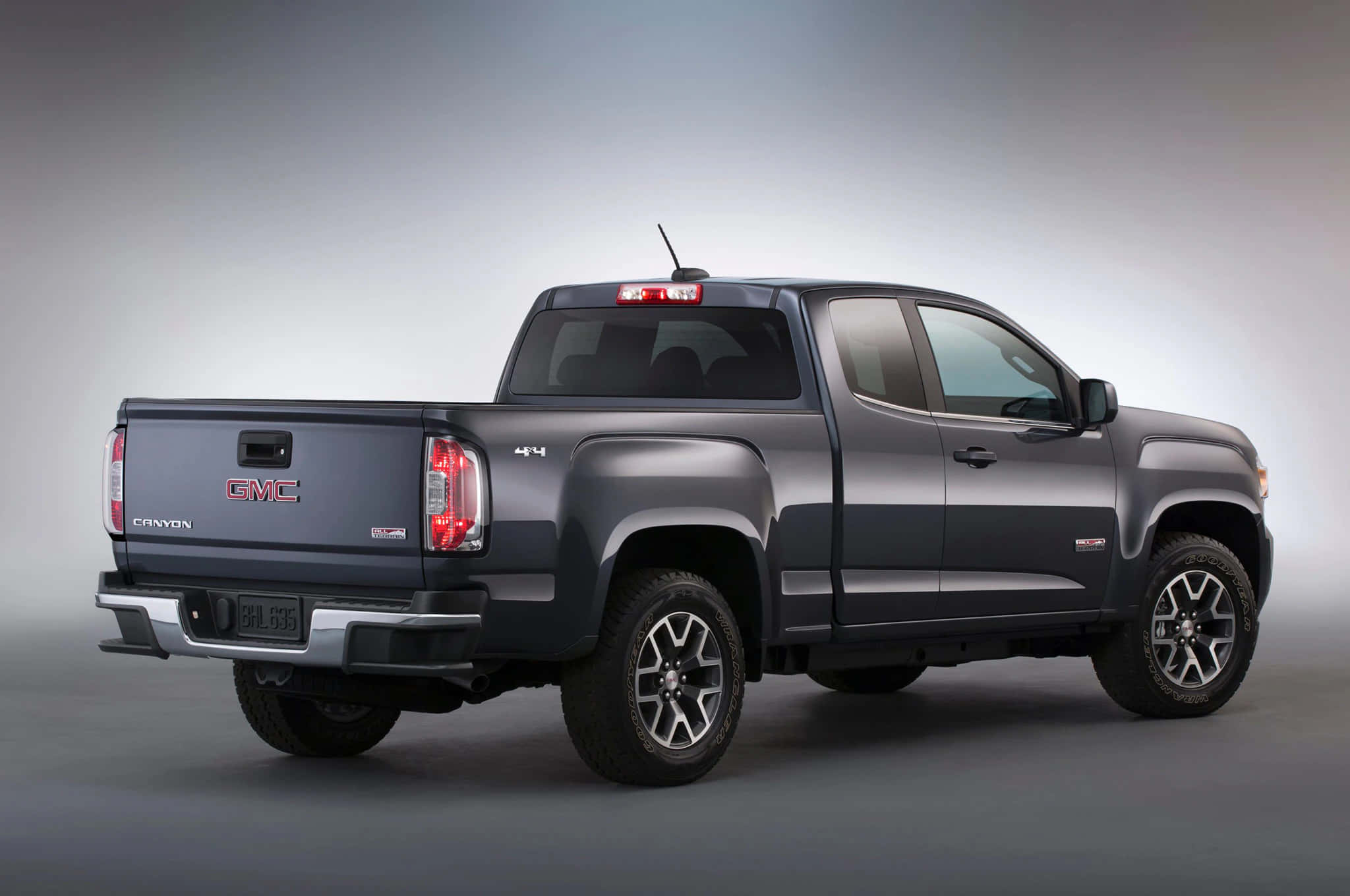 GMC Canyon, dark gray, studio setting, Full HD Desktop Wallpaper