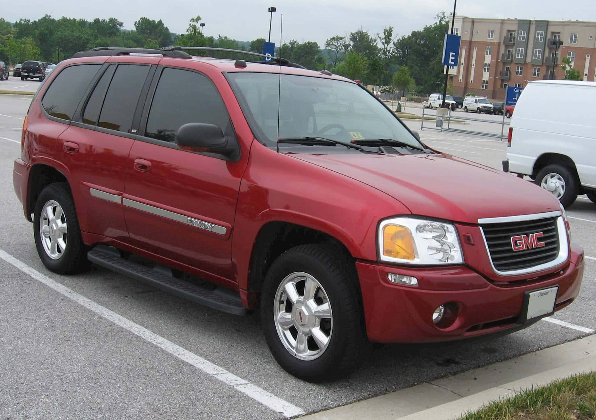 GMC Envoy, 2000, glossy red, Full HD Desktop Wallpaper