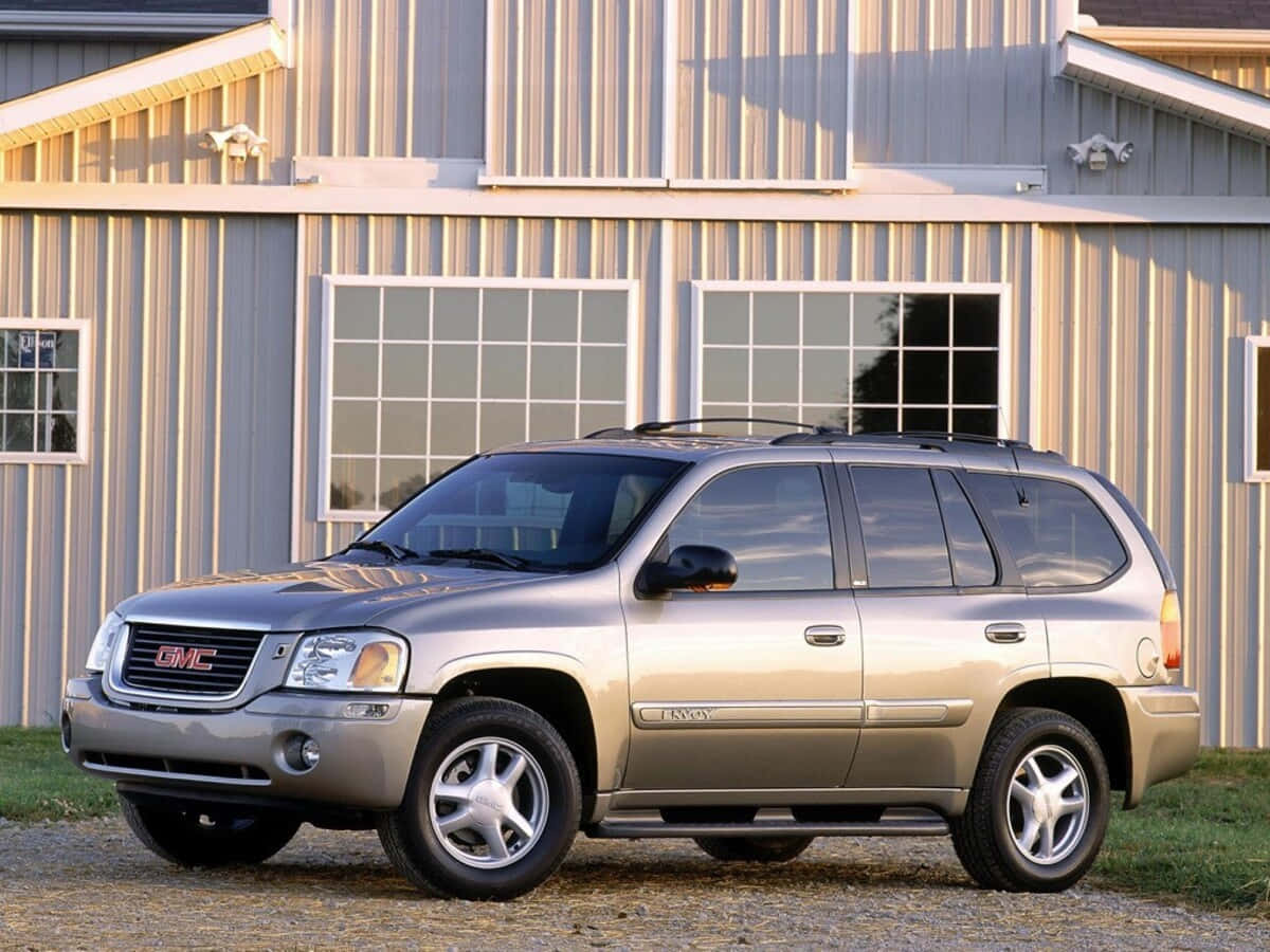 GMC Envoy, silver, gravel, SD Desktop Wallpaper