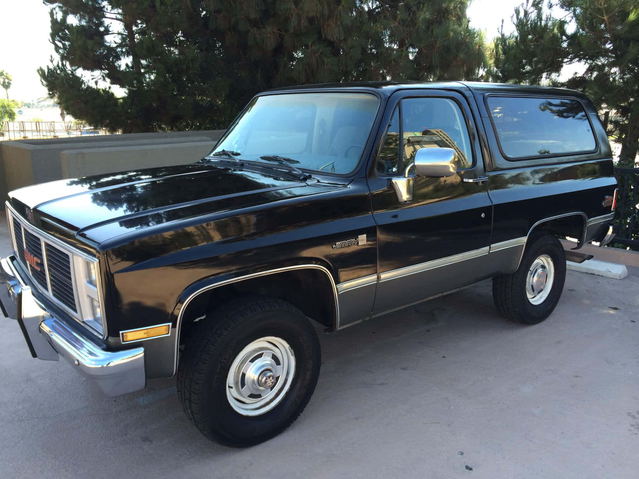 GMC Jimmy, 1980s, glossy black, Full HD Desktop Wallpaper