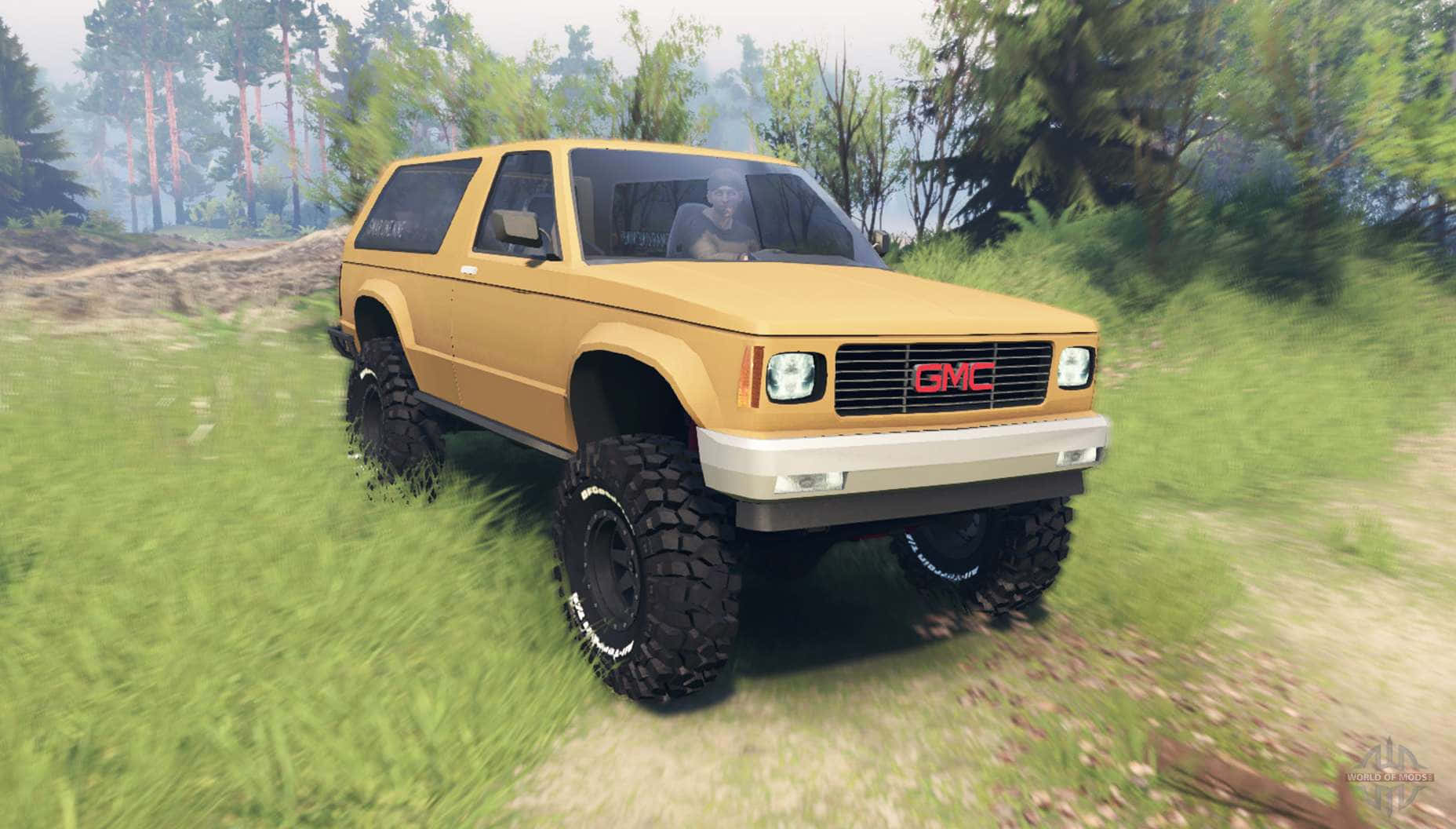 GMC Jimmy, lifted, tan, HD Desktop Wallpaper