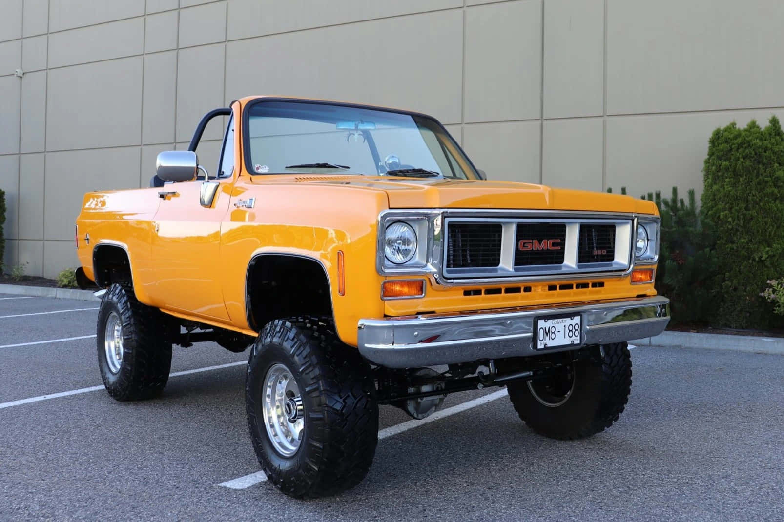 GMC Jimmy, vibrant orange, chrome accents, HD Desktop Wallpaper