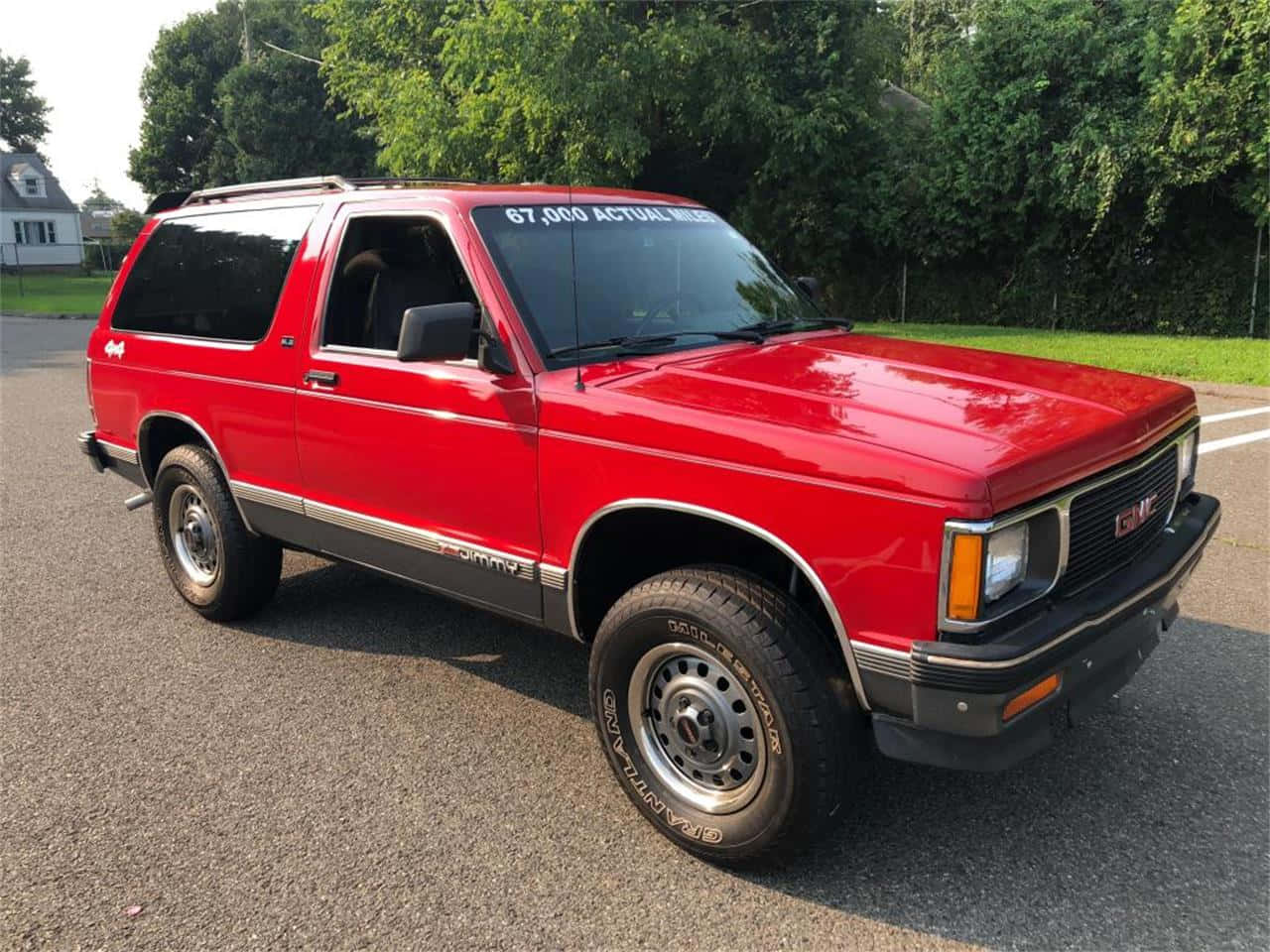 GMC Jimmy, 1980s, vibrant red, HD Desktop Wallpaper