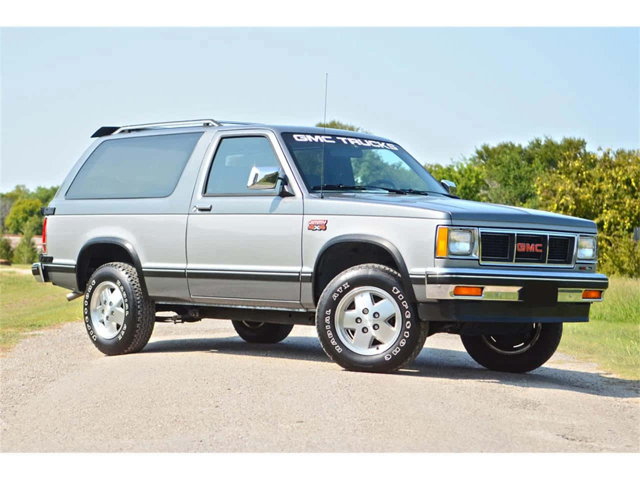 GMC Jimmy, 1980s, silver, HD Desktop Wallpaper