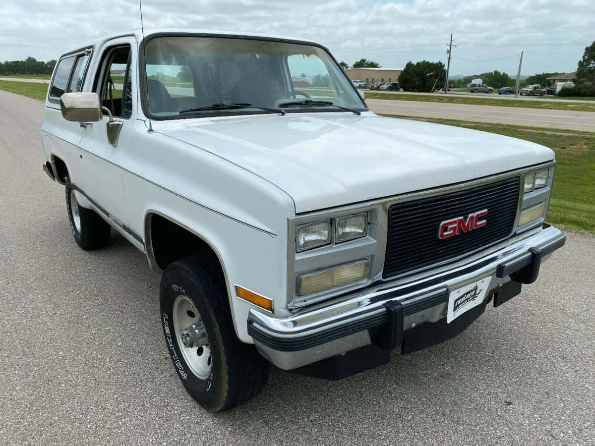 GMC Jimmy, 1980s, white, SD Desktop Wallpaper