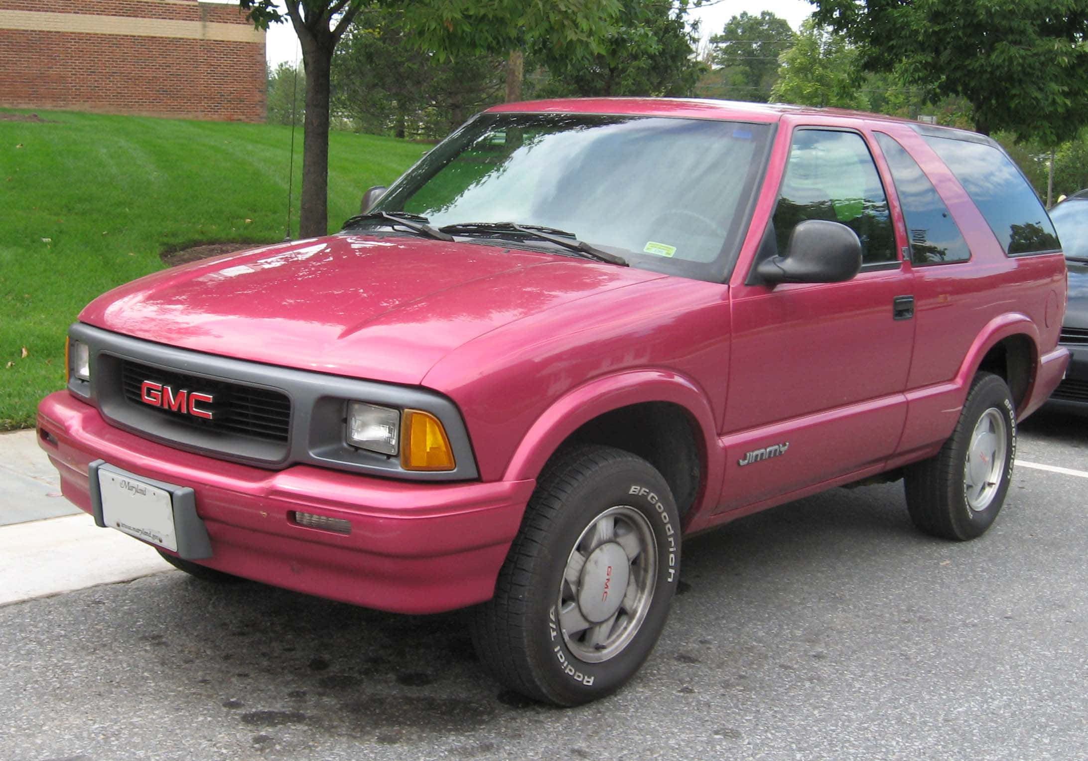 GMC Jimmy, pink, asphalt, Full HD Desktop Wallpaper