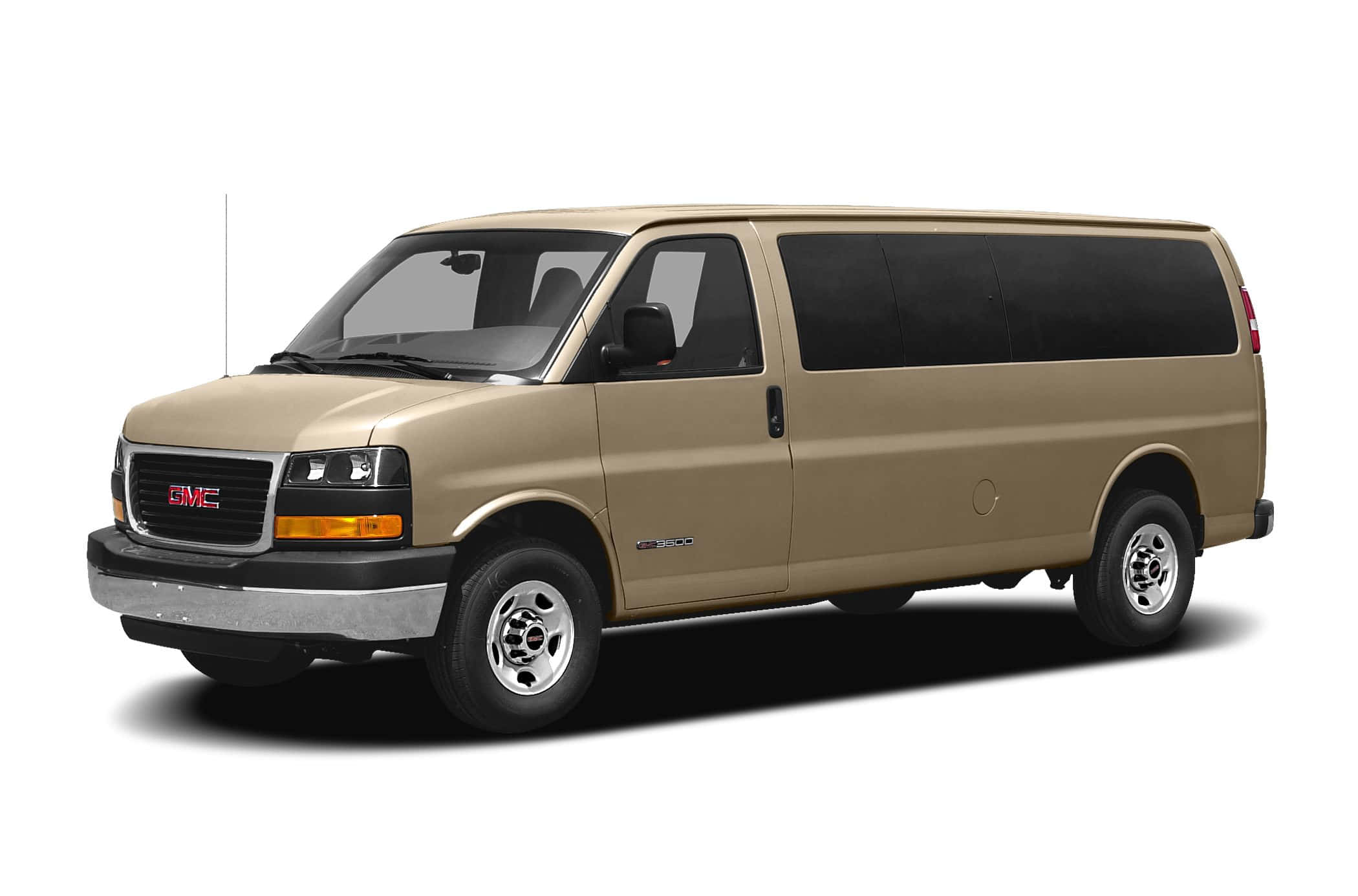 GMC Savana, tan, studio lighting, Full HD Desktop Wallpaper