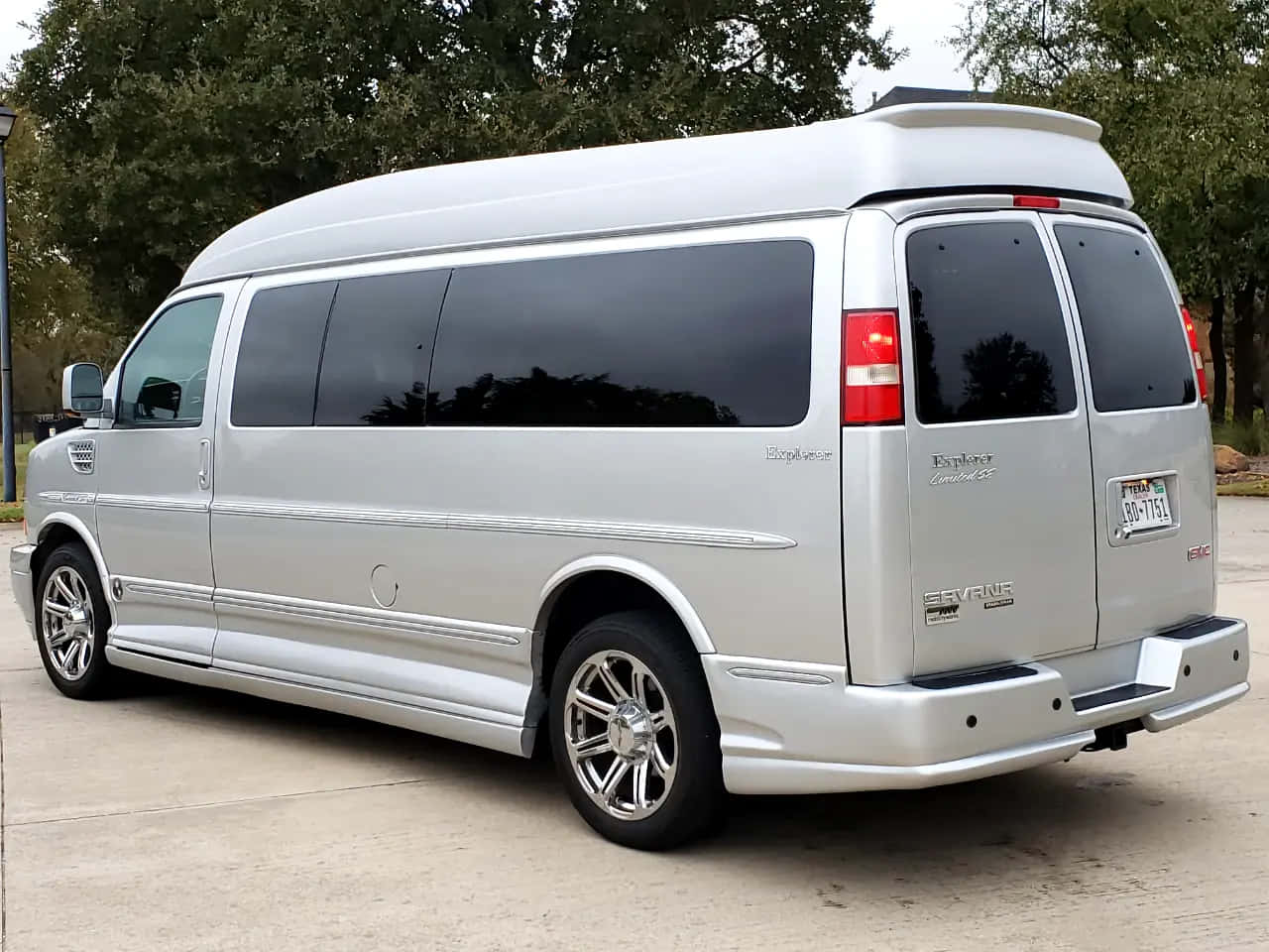 GMC Savana, silver, tinted windows, HD Desktop Wallpaper