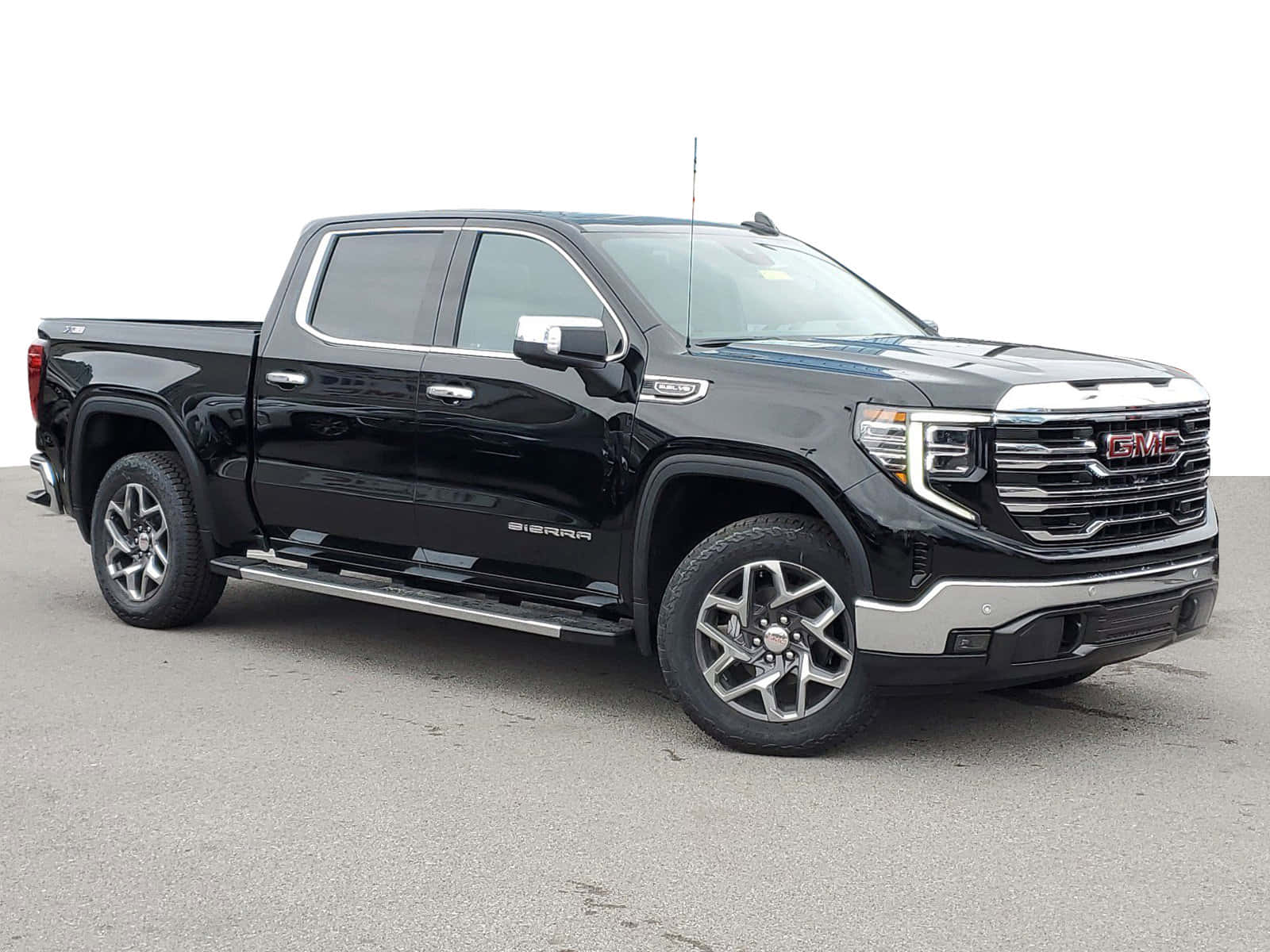 GMC Sierra, black, chrome accents, HD Desktop Wallpaper