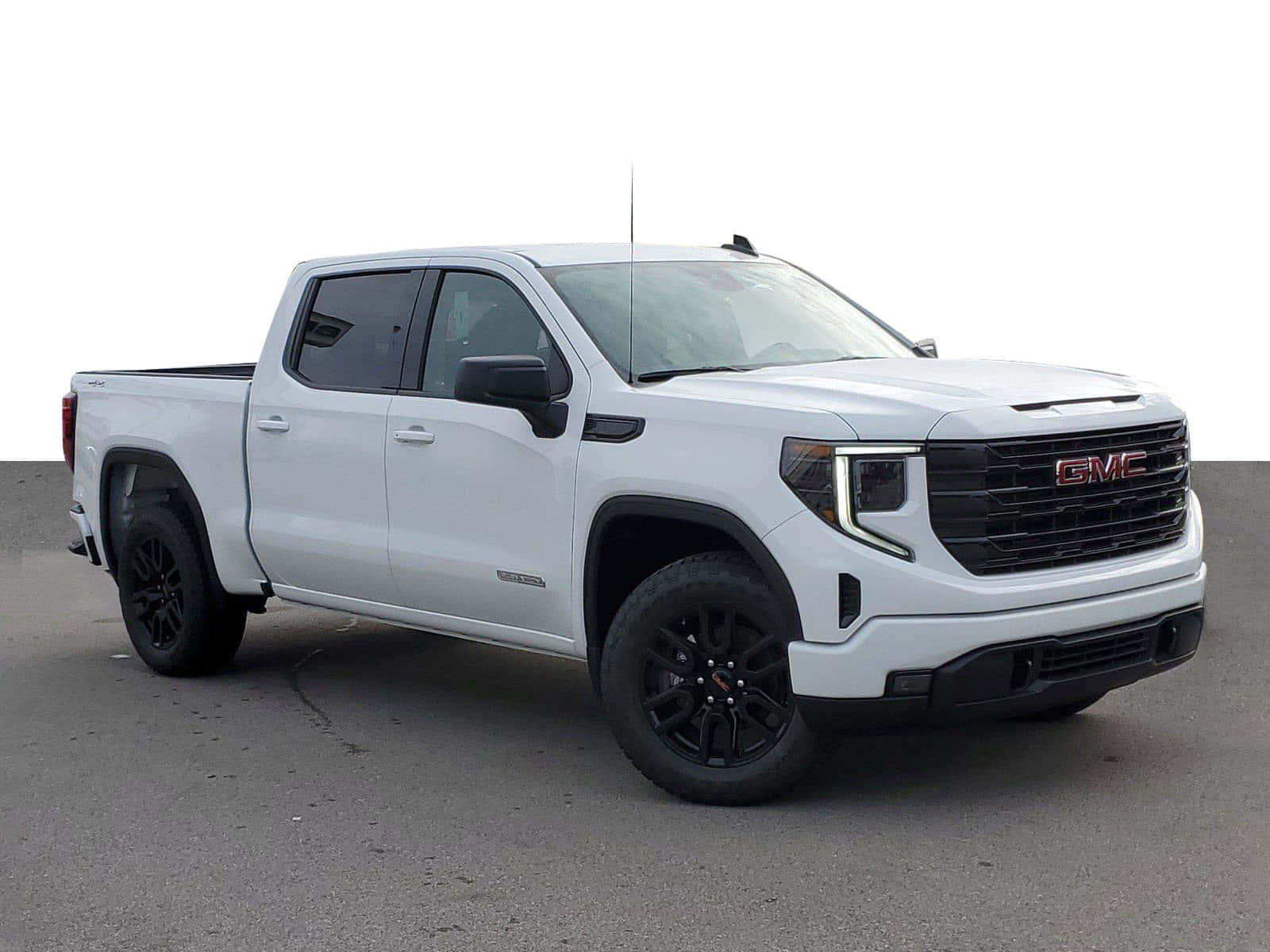 GMC Sierra, white, black accents, HD Desktop Wallpaper