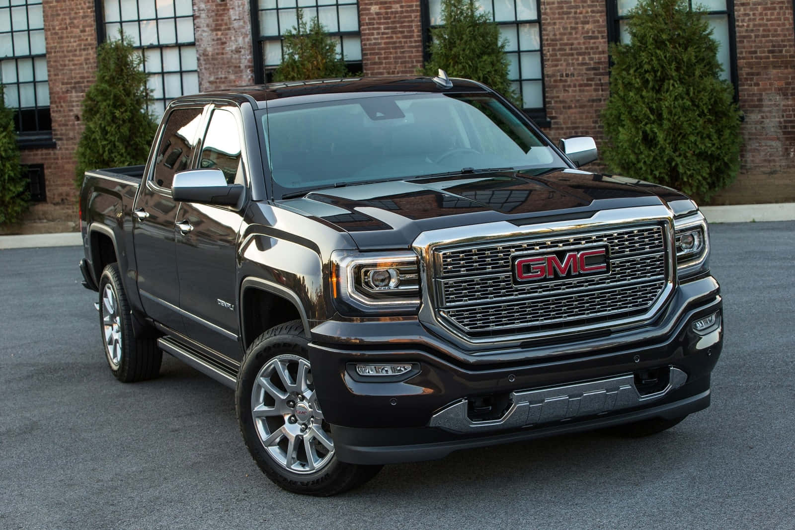 GMC Sierra, black, asphalt, HD Desktop Wallpaper