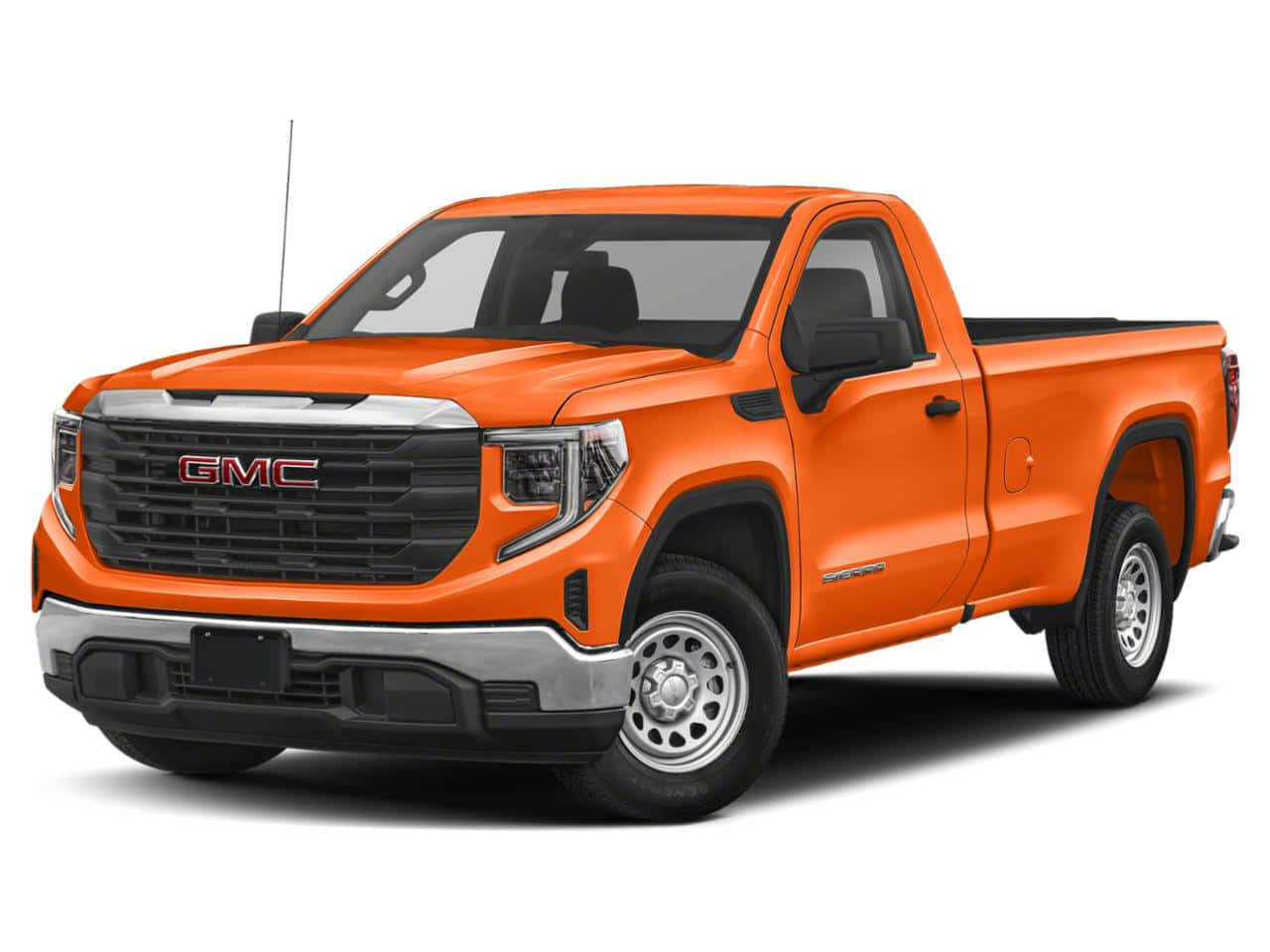 GMC Sierra, orange, chrome accents, HD Desktop Wallpaper