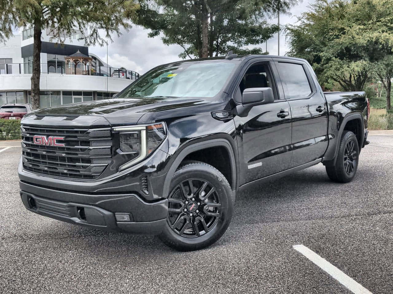 GMC Sierra, black, asphalt, HD Desktop Wallpaper