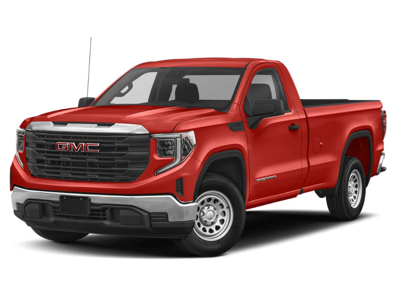 GMC Sierra, vibrant red, studio lighting, HD Desktop Wallpaper