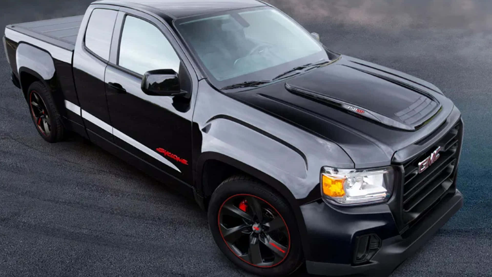 GMC Syclone, black, red accents, Full HD Desktop Wallpaper