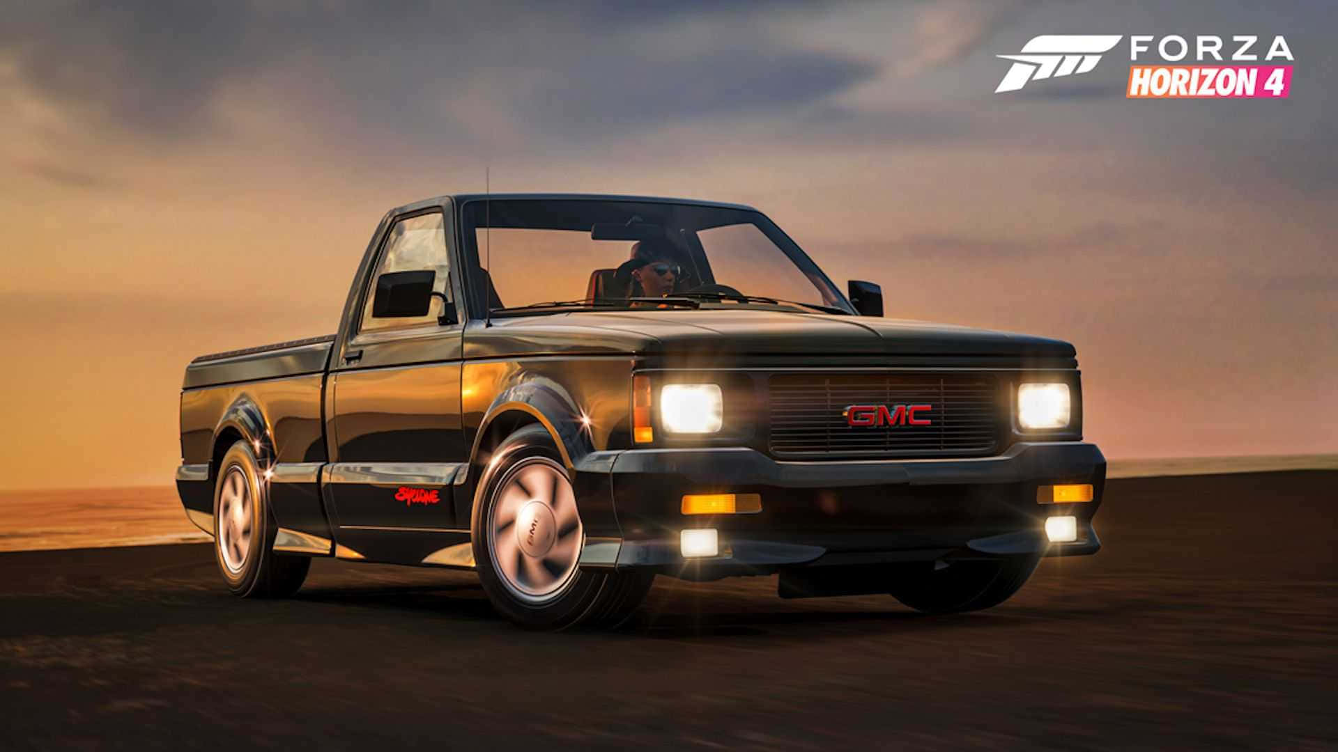 GMC Syclone, black, desert, Full HD Desktop Wallpaper
