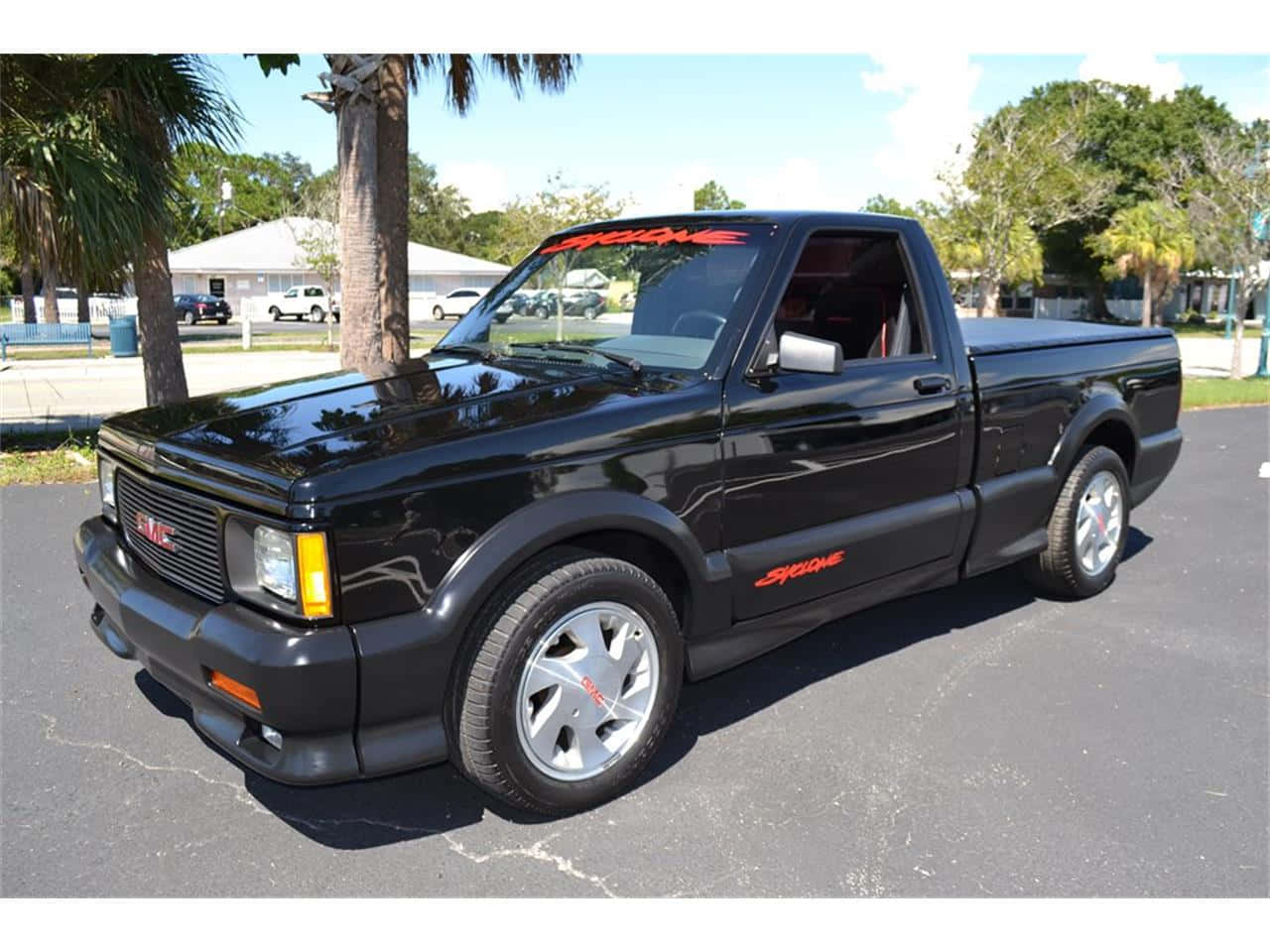 GMC Syclone, glossy black, pickup truck, HD Desktop Wallpaper