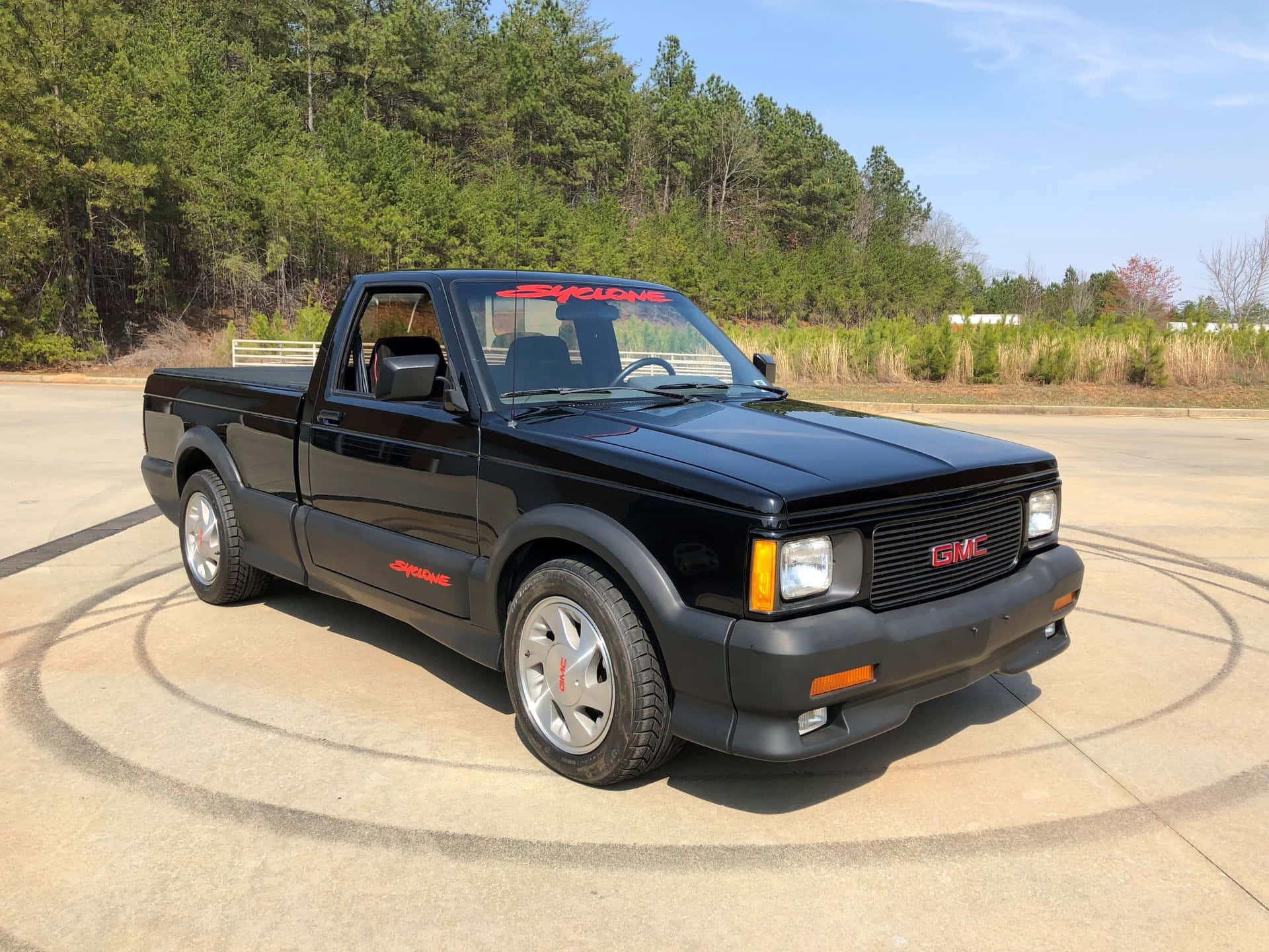 GMC Syclone, glossy black, pickup truck, Full HD Desktop Wallpaper