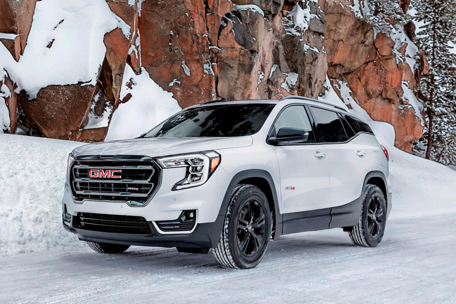 GMC Terrain, white, black wheels, HD Desktop Wallpaper