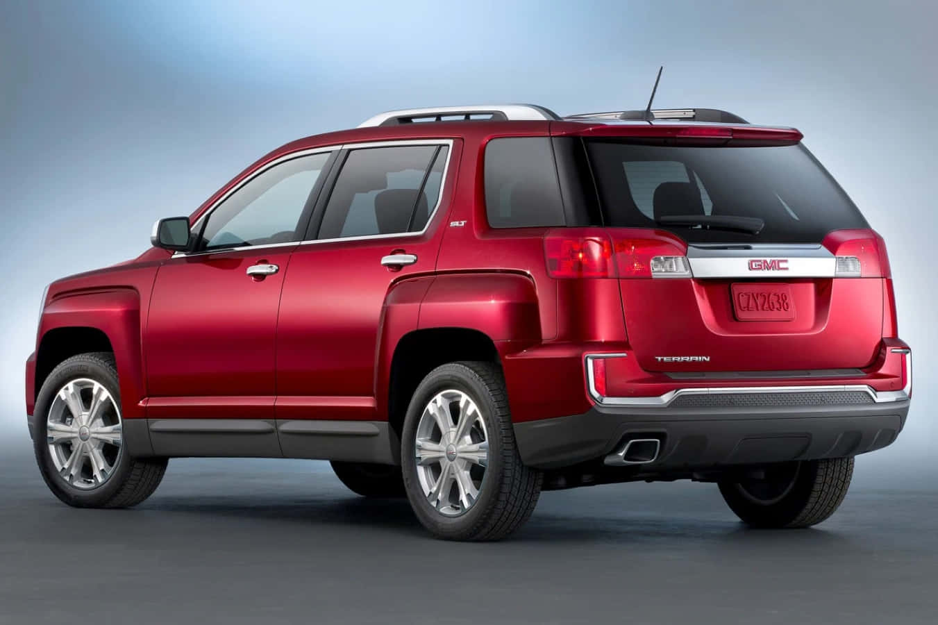 2020 GMC Terrain, glossy red, three-quarter rear view, HD Desktop Wallpaper