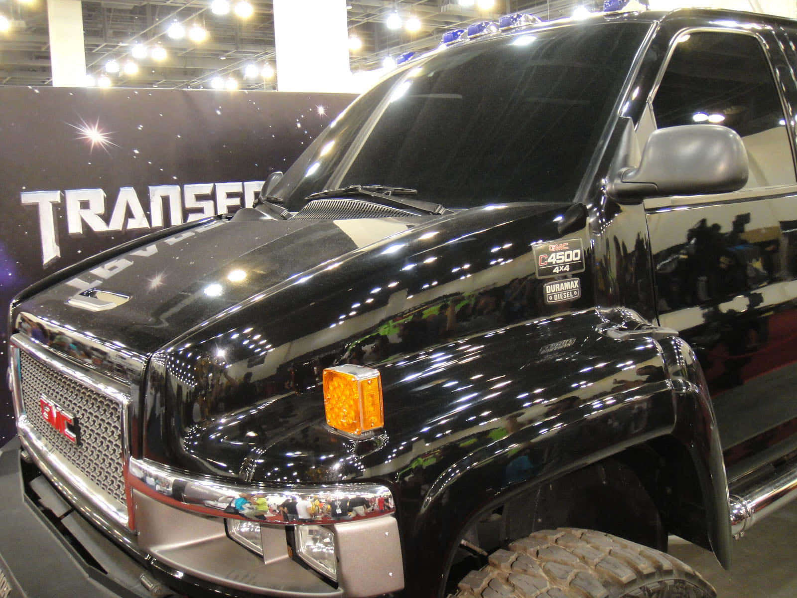 GMC Topkick, glossy black, chrome accents, HD Desktop Wallpaper