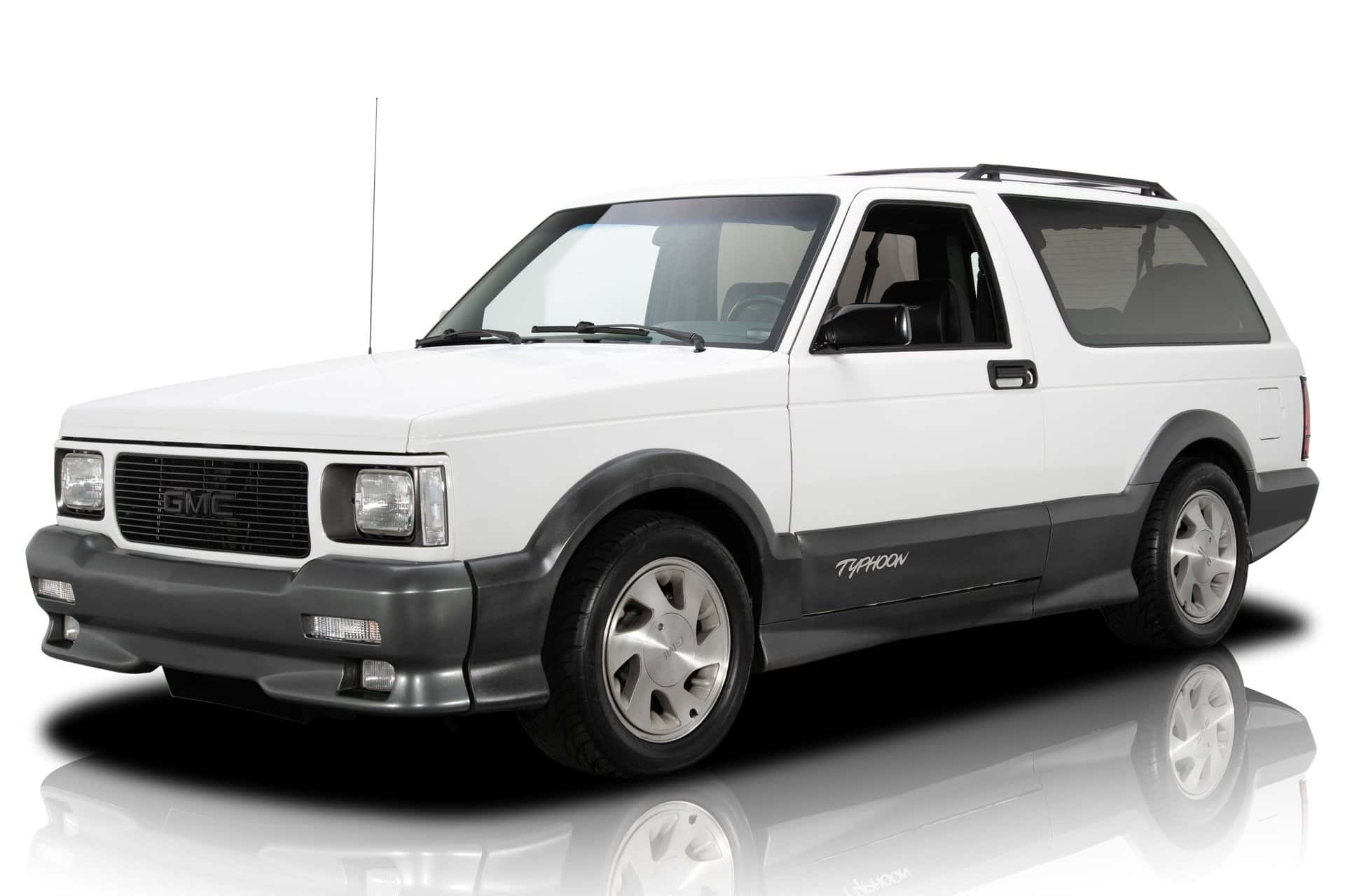 GMC Typhoon, white, black trim, Full HD Desktop Wallpaper
