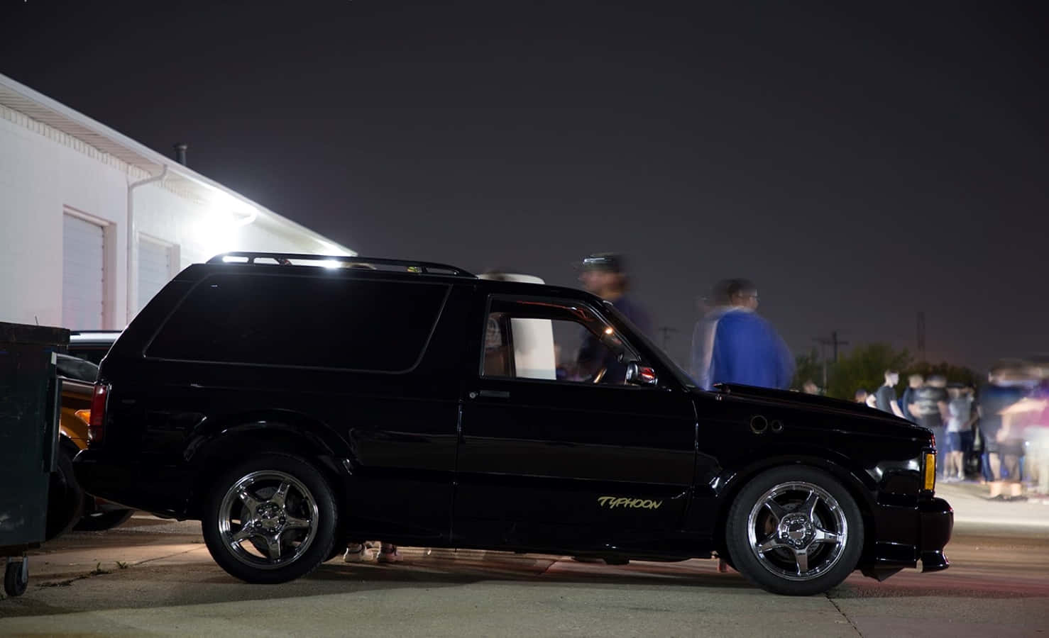 GMC Typhoon, black, chrome rims, HD Desktop Wallpaper