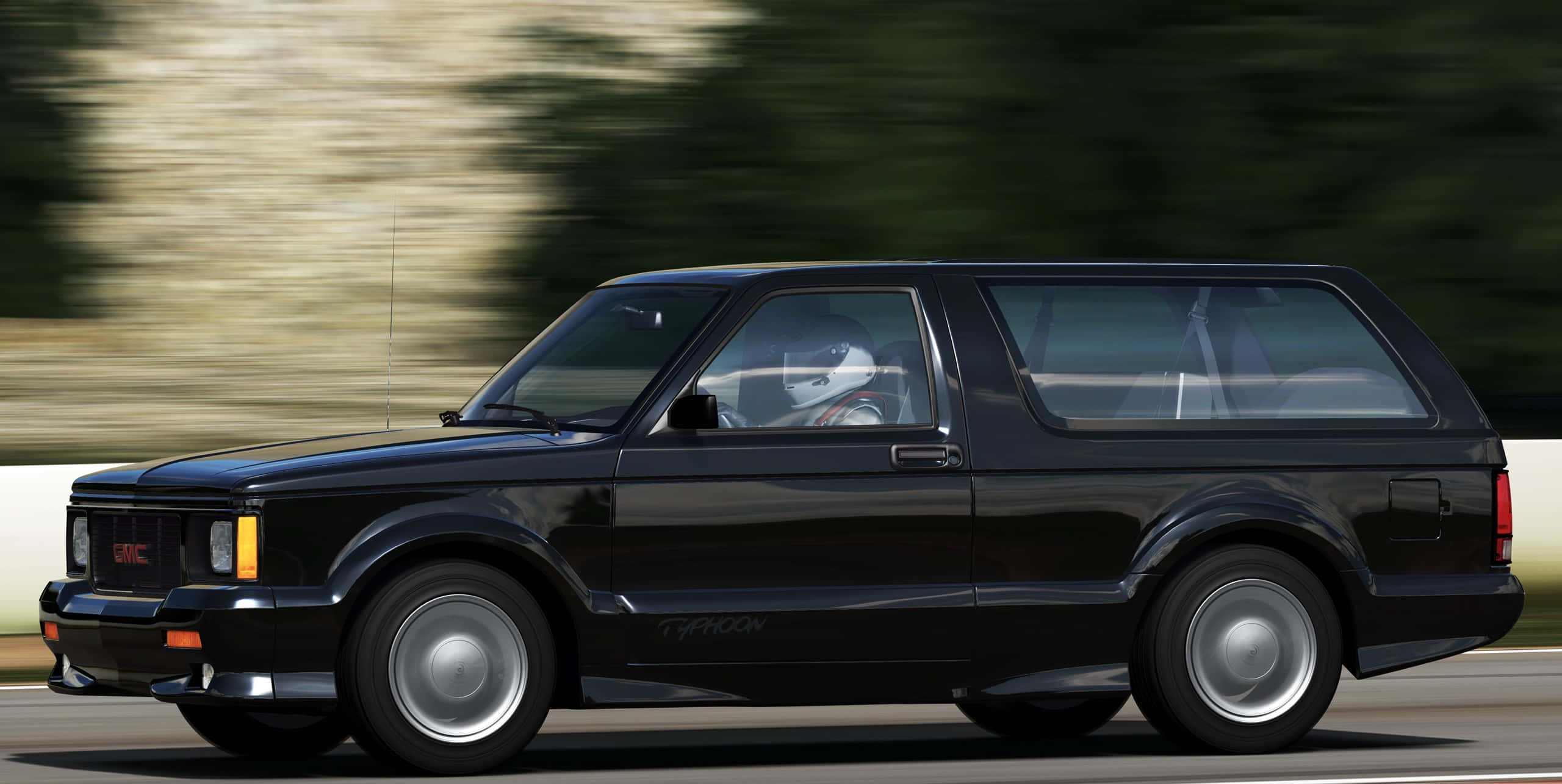GMC Typhoon, black, sleek, 2K Desktop Wallpaper