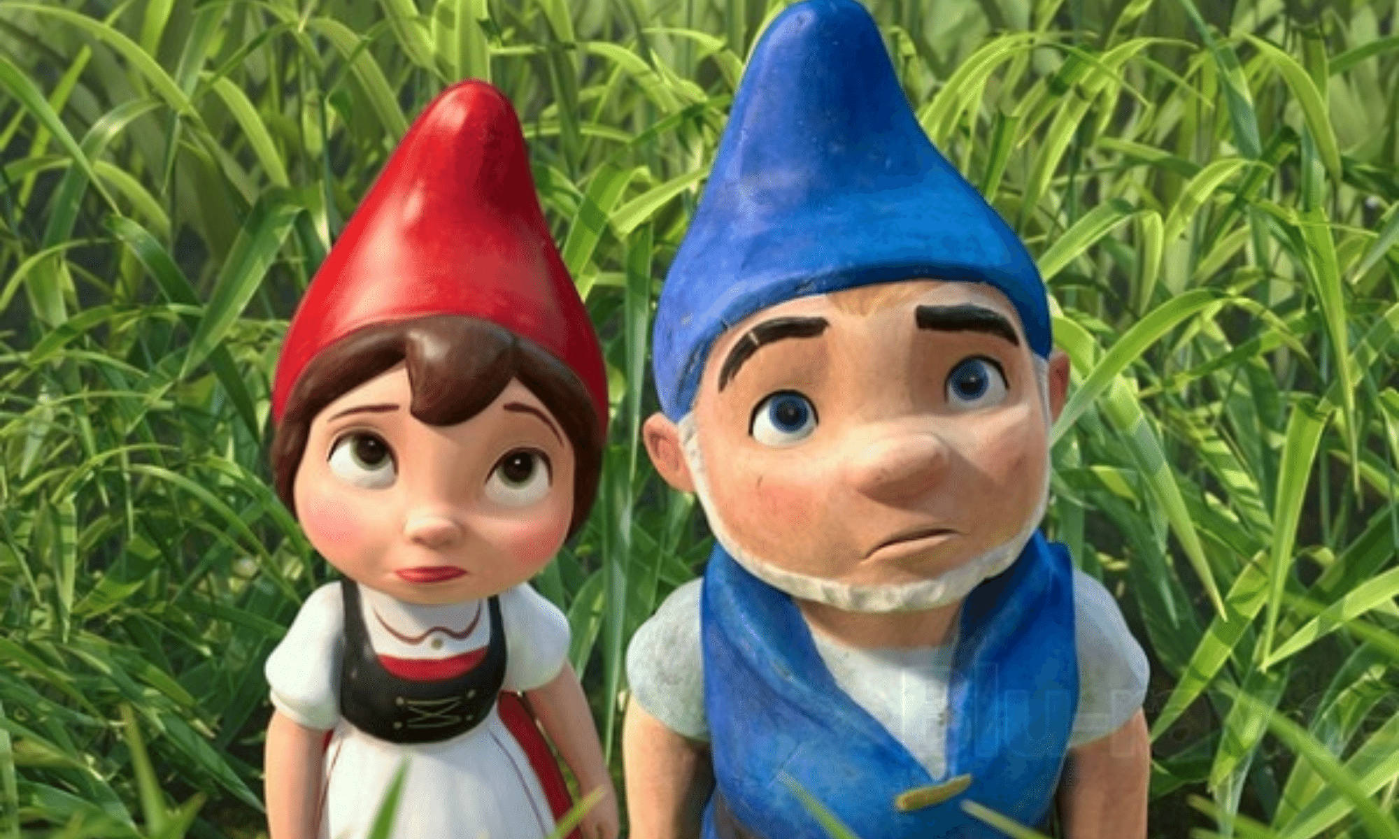 Gnomeo And Juliet, red hat, blue hat, Full HD Desktop Wallpaper
