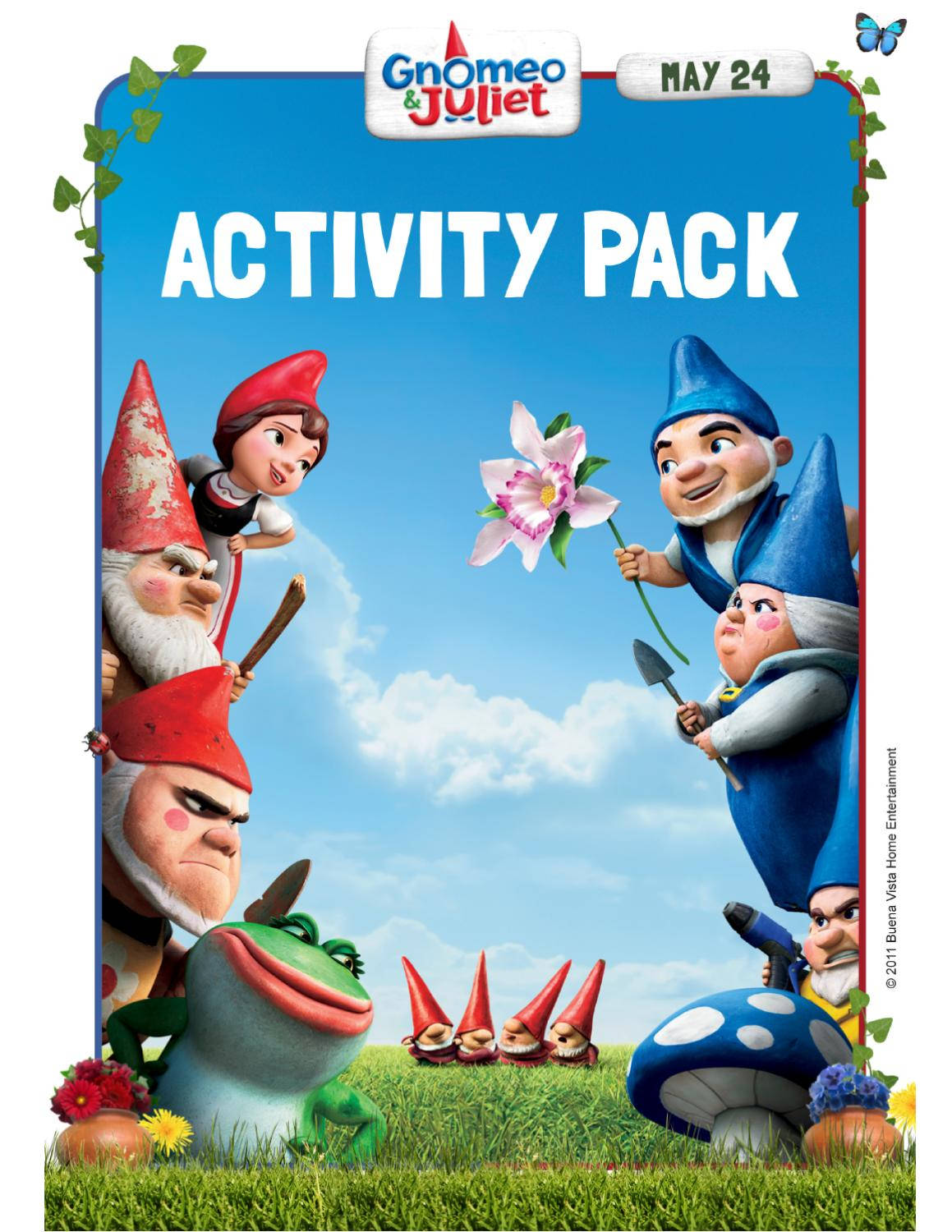Gnomeo And Juliet, red and blue hats, sunny garden, HD Phone Wallpaper