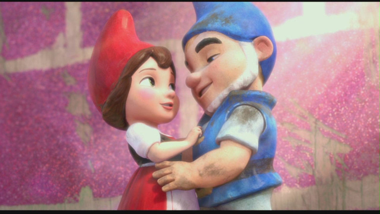 Gnomeo And Juliet, pink magical forest, animated moment, HD Desktop Wallpaper