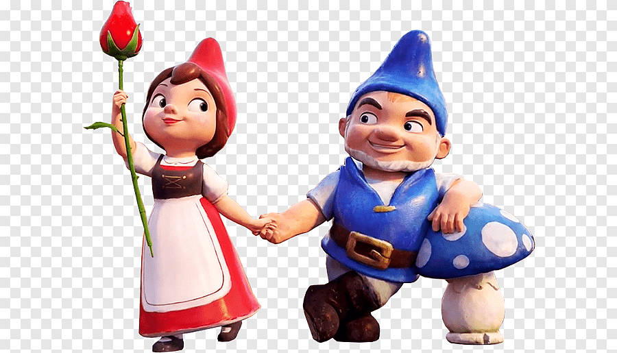 Gnomeo, Juliet, spotted mushroom, SD Desktop Wallpaper