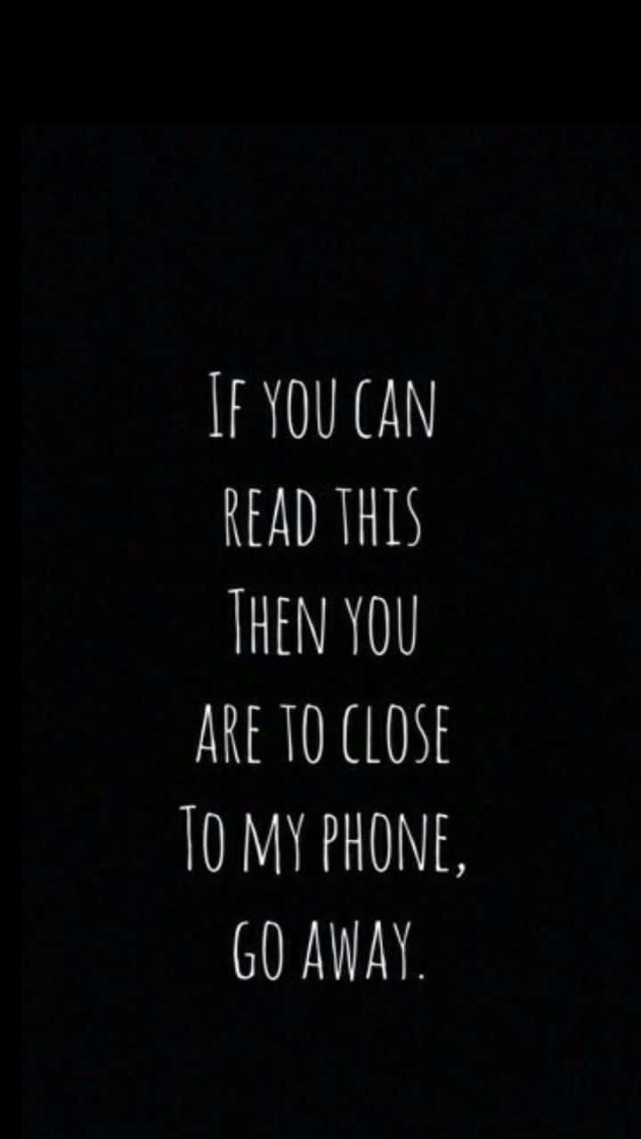Go away, white handwritten text, black background, HD Phone Wallpaper
