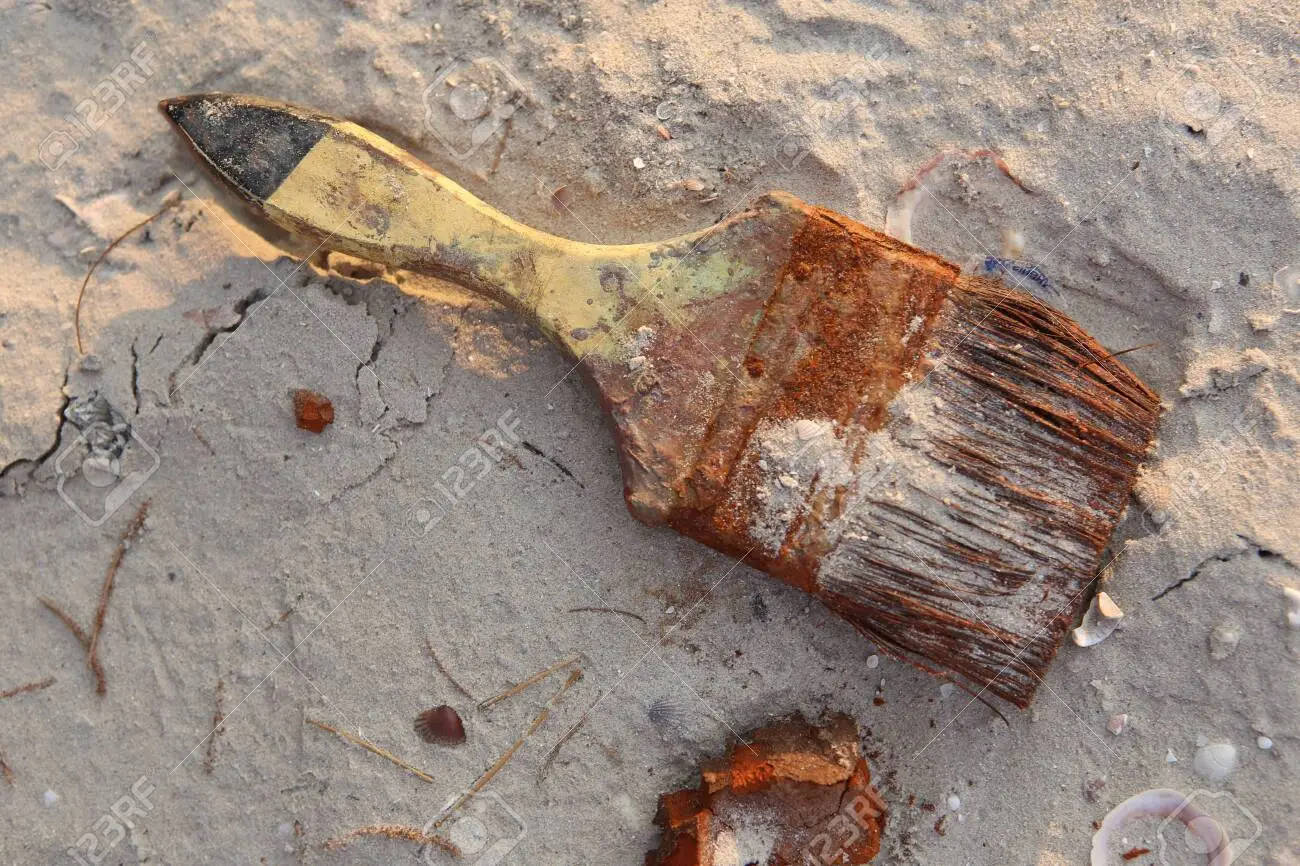 Goa India, rusted paintbrush, dried paint, HD Desktop Wallpaper