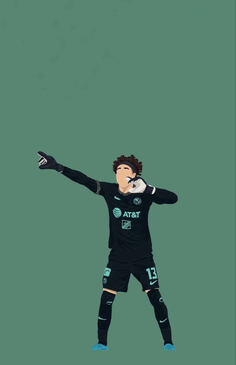 Goalkeeper, black uniform, teal accents, SD Phone Wallpaper