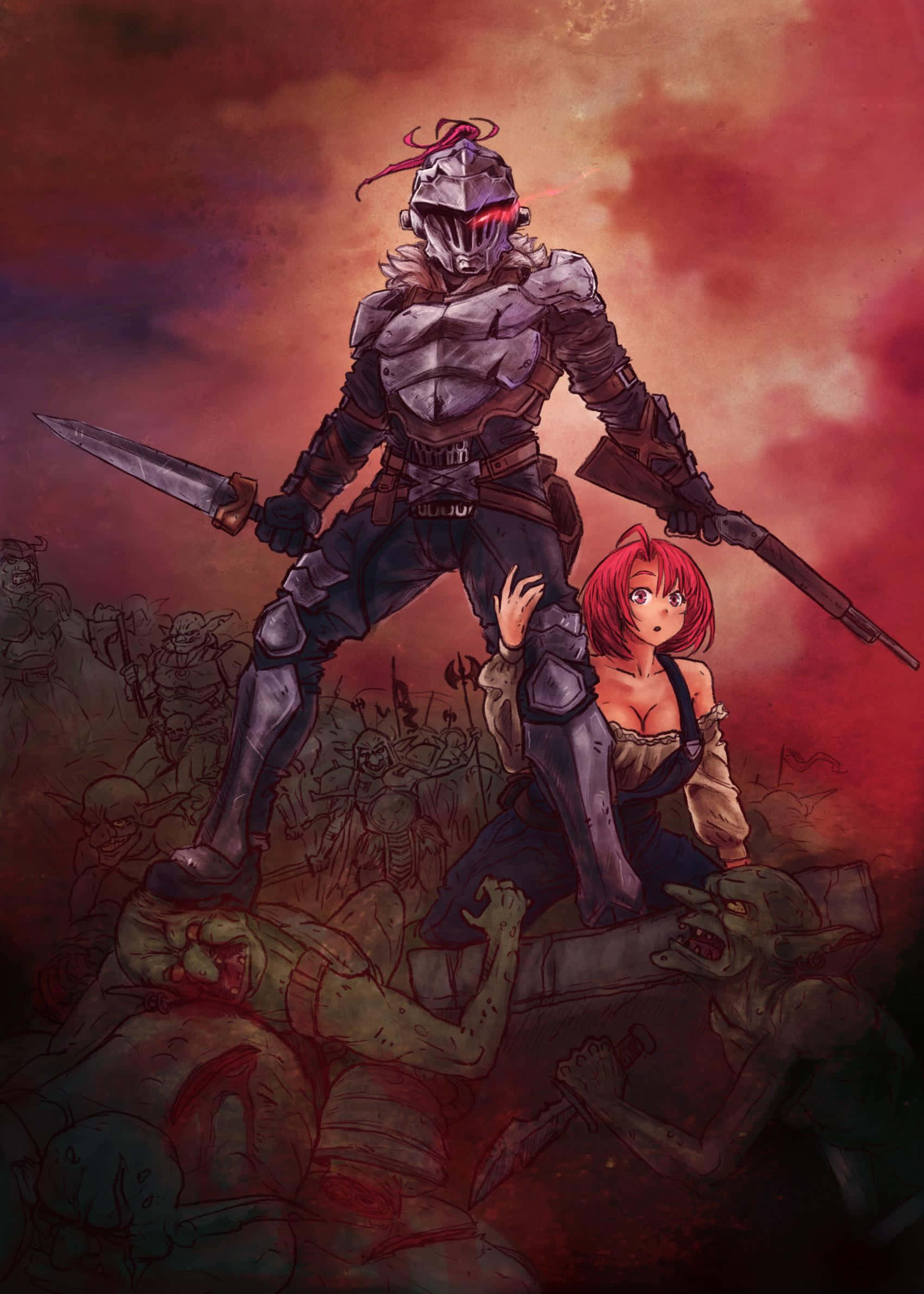 Goblin Slayer, Cow Girl, dark armor, Full HD Phone Wallpaper