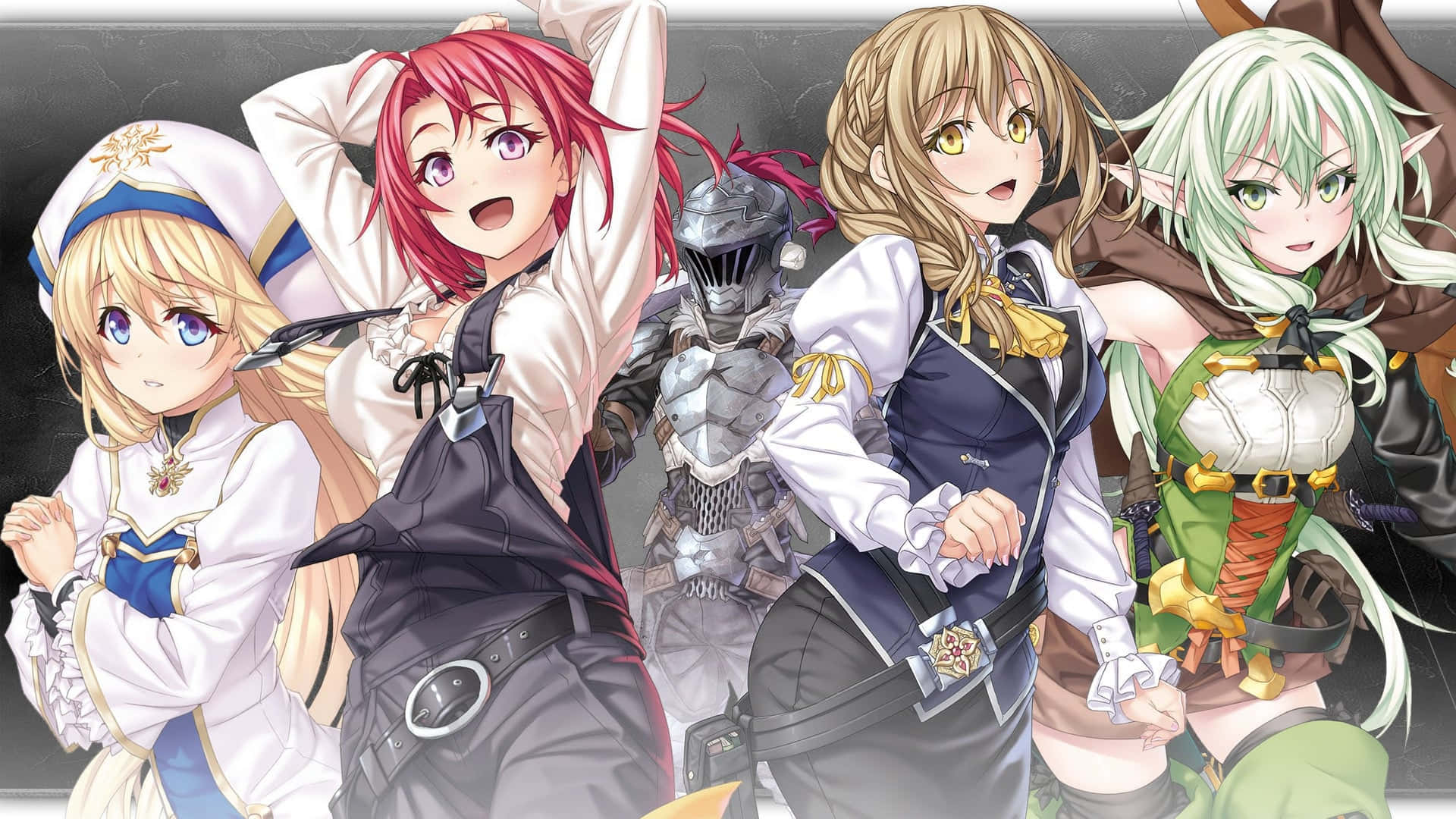 Goblin Slayer, characters group, anime-style, Full HD Desktop Wallpaper