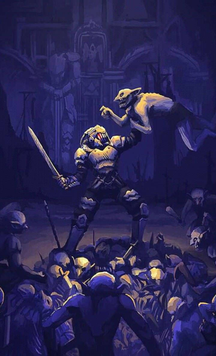 Goblin Slayer, goblin, knight in armor, SD Phone Wallpaper