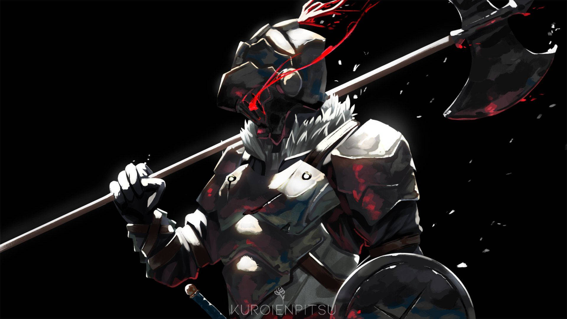 Goblin Slayer, dane axe, ornate armor, Full HD Desktop Wallpaper