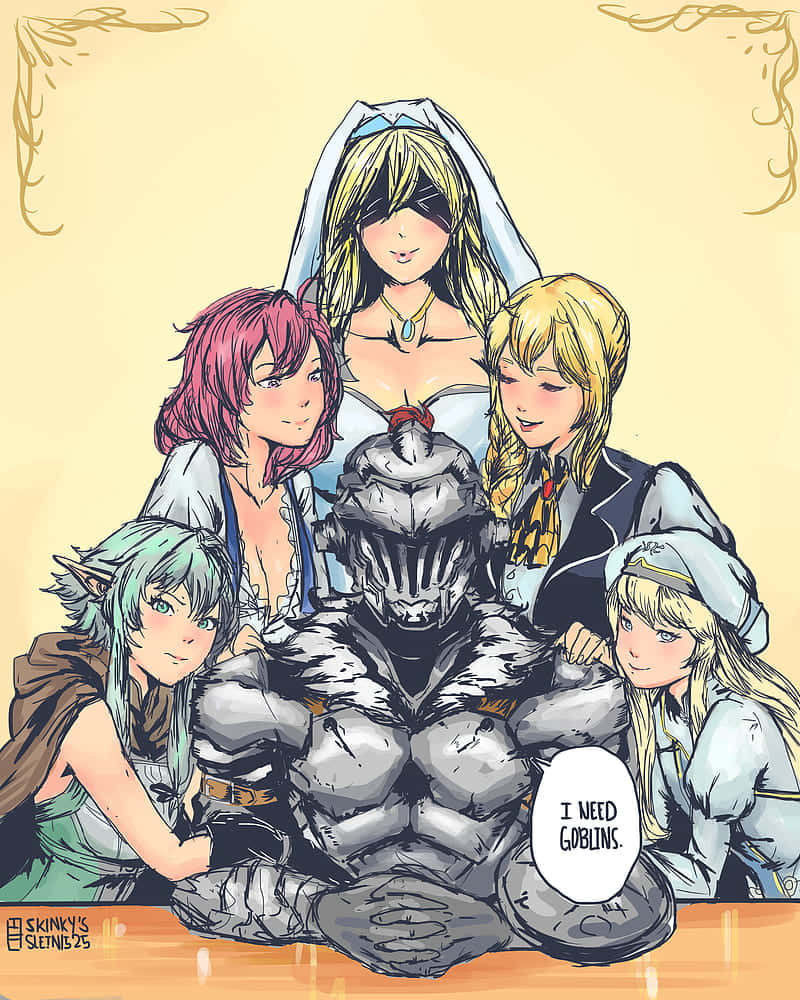 Goblin Slayer, anime-style characters, armored figure, SD Phone Wallpaper