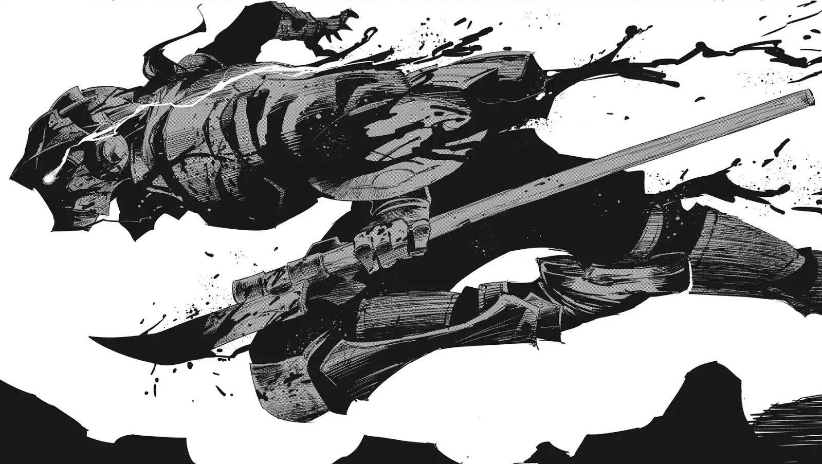 Goblin Slayer, black and white, anime warrior, HD Desktop Wallpaper