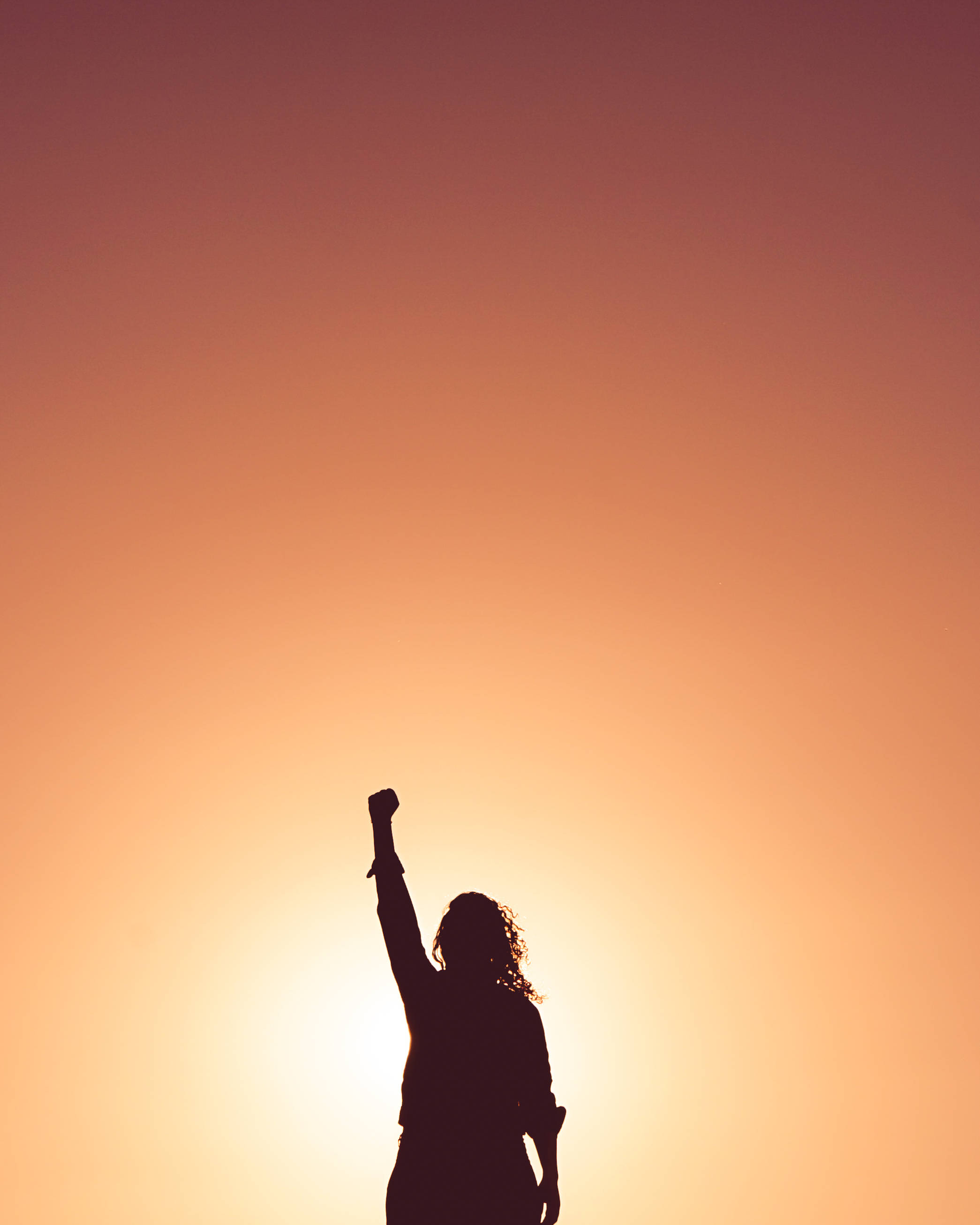 Tenacious Faith in God, silhouette, fist, 2K Phone Wallpaper