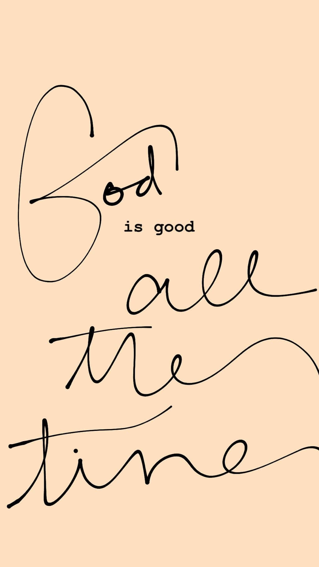 God Is Good, Light Pink, beige background, HD Phone Wallpaper