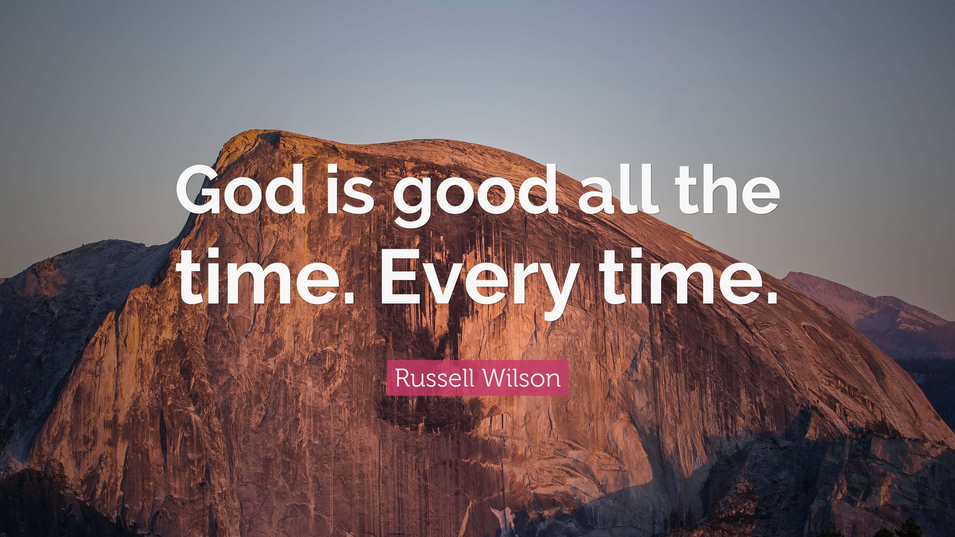 God Is Good, mountain, golden sunset light, 4K Desktop Wallpaper