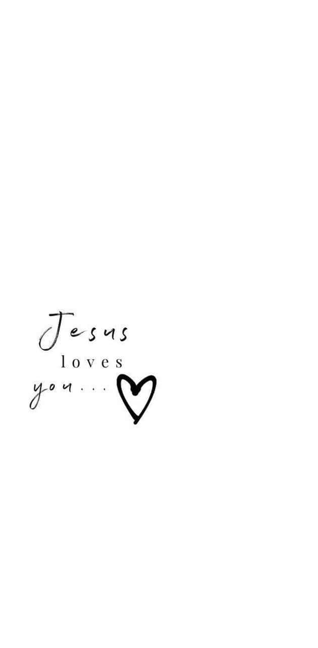 Jesus loves you, black script, heart, HD Phone Wallpaper